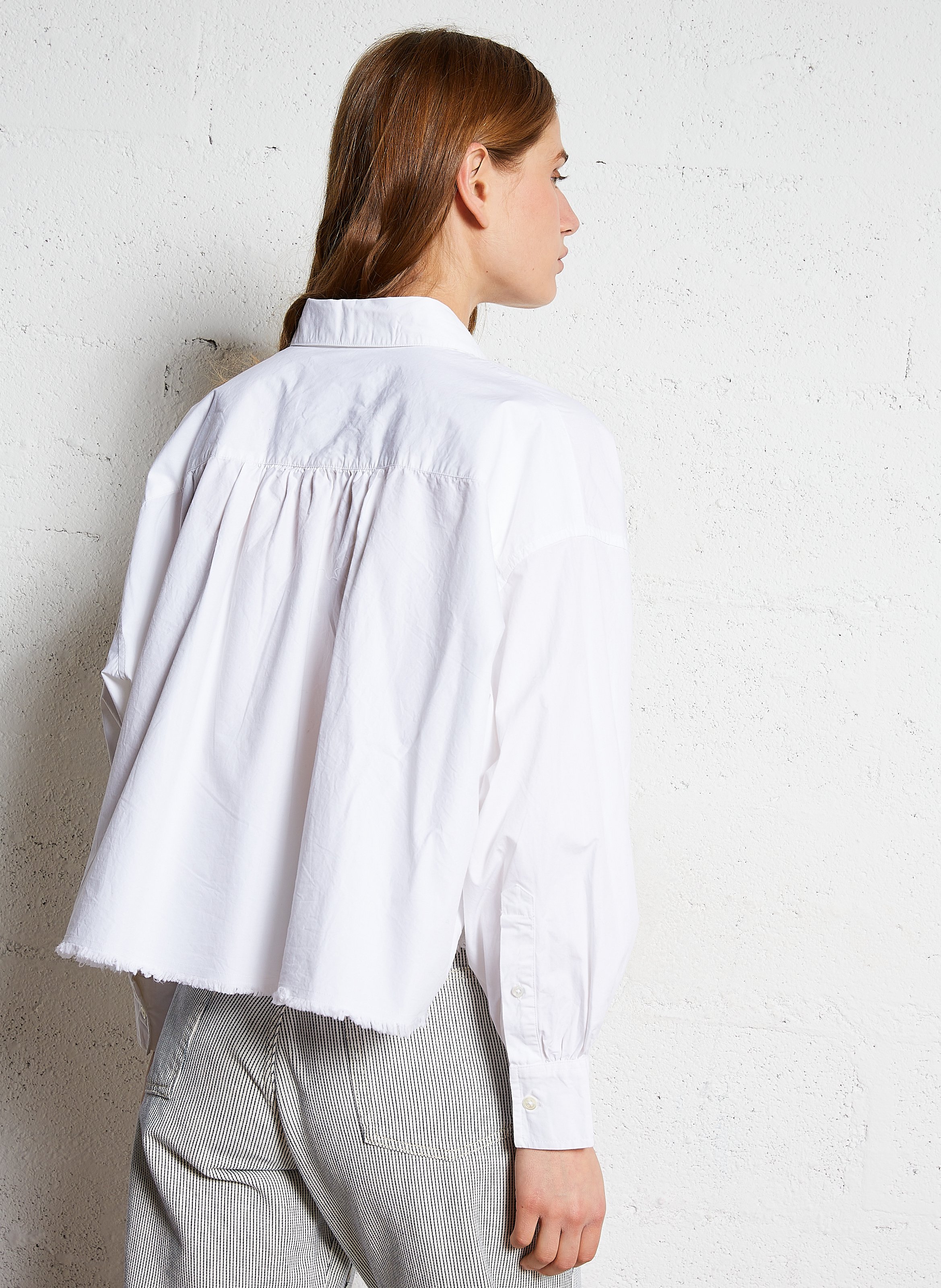 Short cotton poplin dress BELLEROSE White