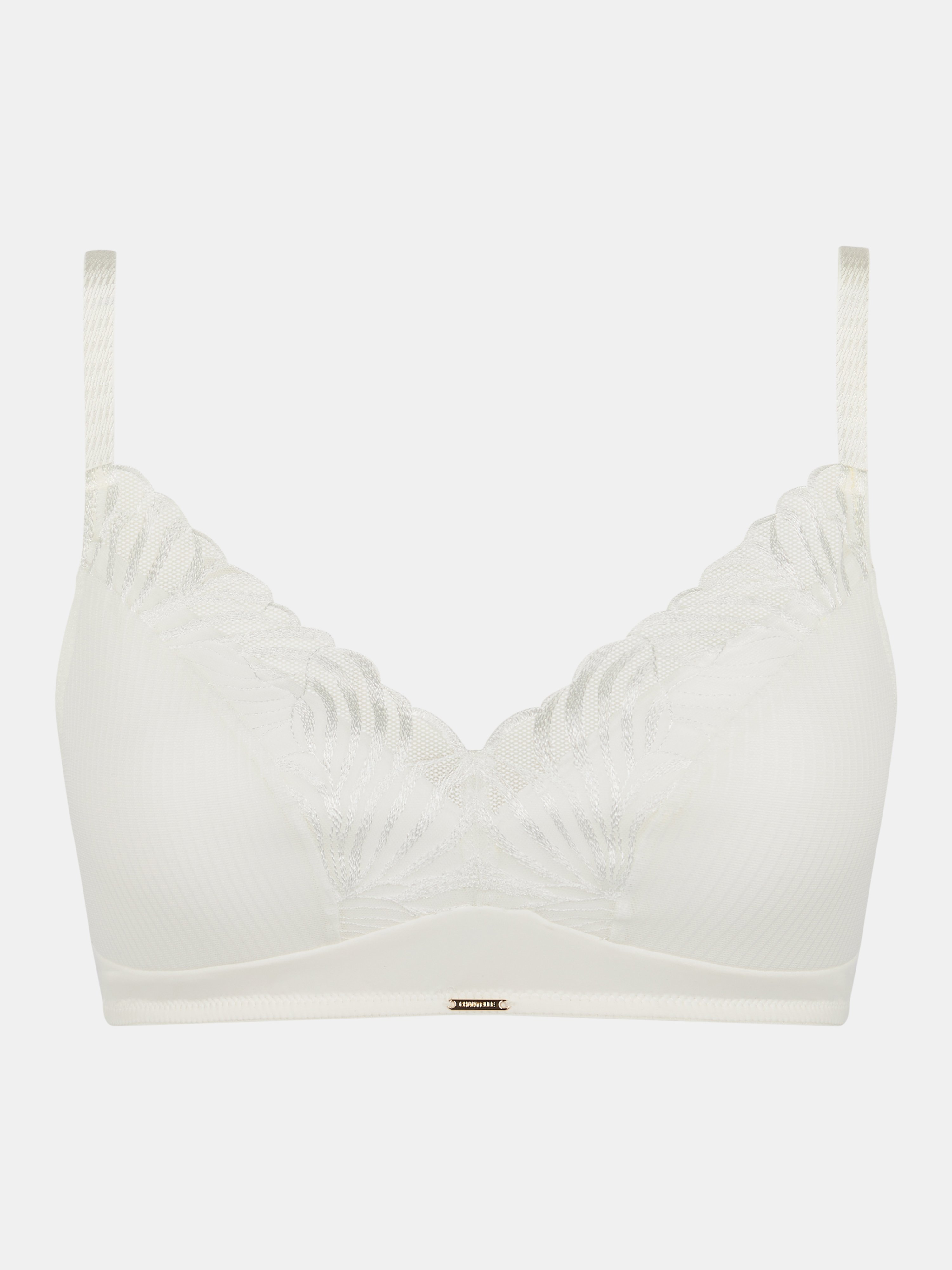 Non-wired padded bra with embroidery support CHANTELLE Beige