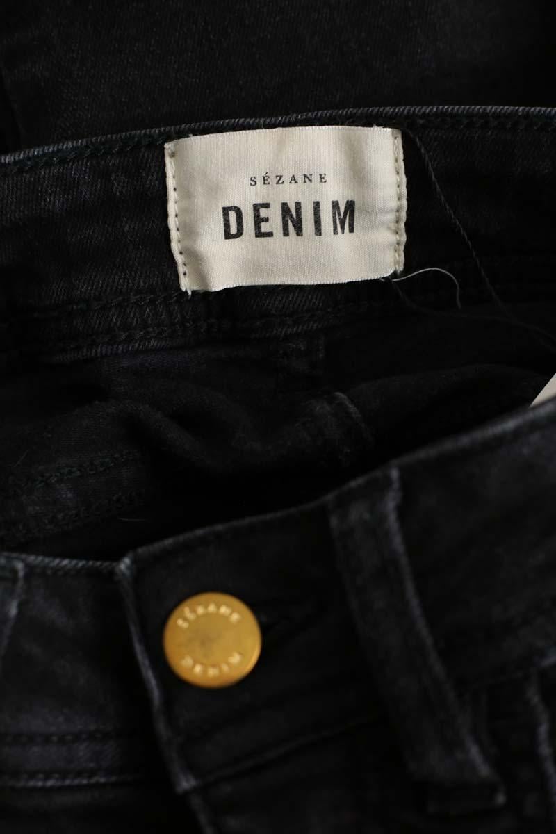 Cotton skinny jeans SEZANE - Seconde main Black