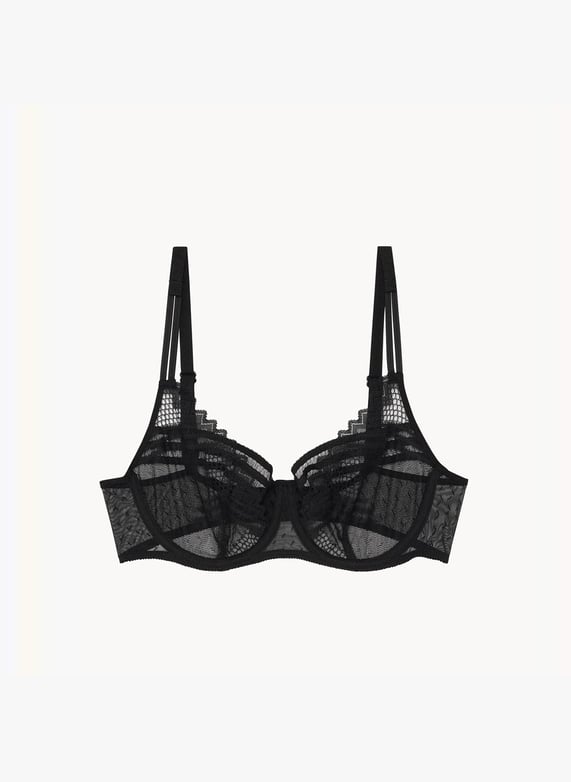 A Fleur De Toi demi-cup bra | Black by PASSIONATA A Fleur De Toi demi-cup bra Black