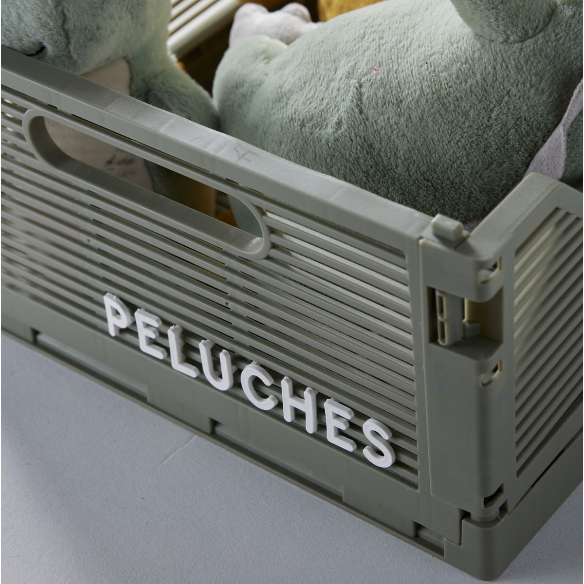 Folding plastic crate FACTORY Grey