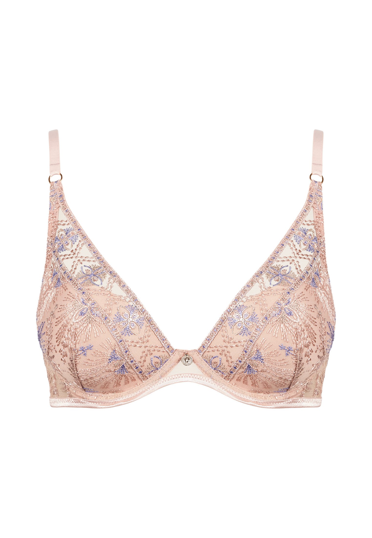 A Fleur De Toi scarf-style plunge bra AUBADE Beige