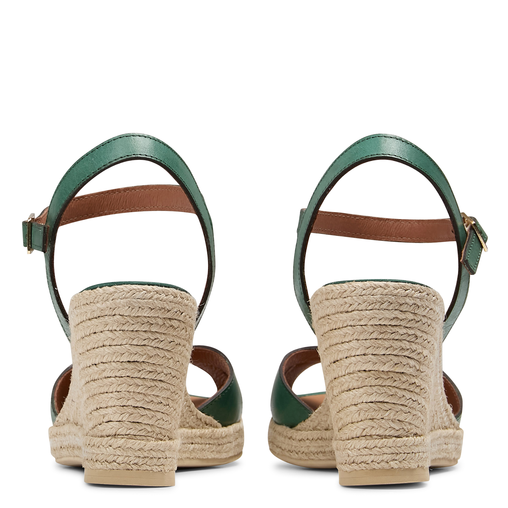 Espadrilles van daim met sleehak MON SOULIER Kaki