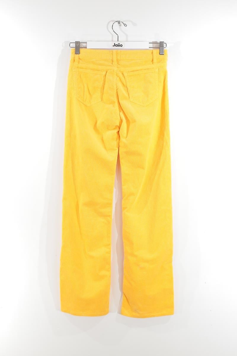 Pantalon droit en coton MODETROTTER - Seconde Main Jaune