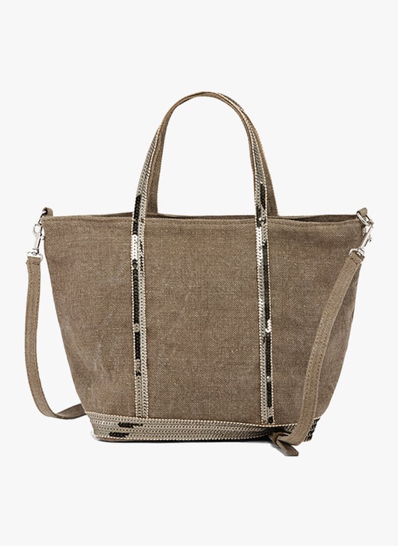 Sac cabas s à sequins en lin Cabas s Vert Vanessa bruno Femme