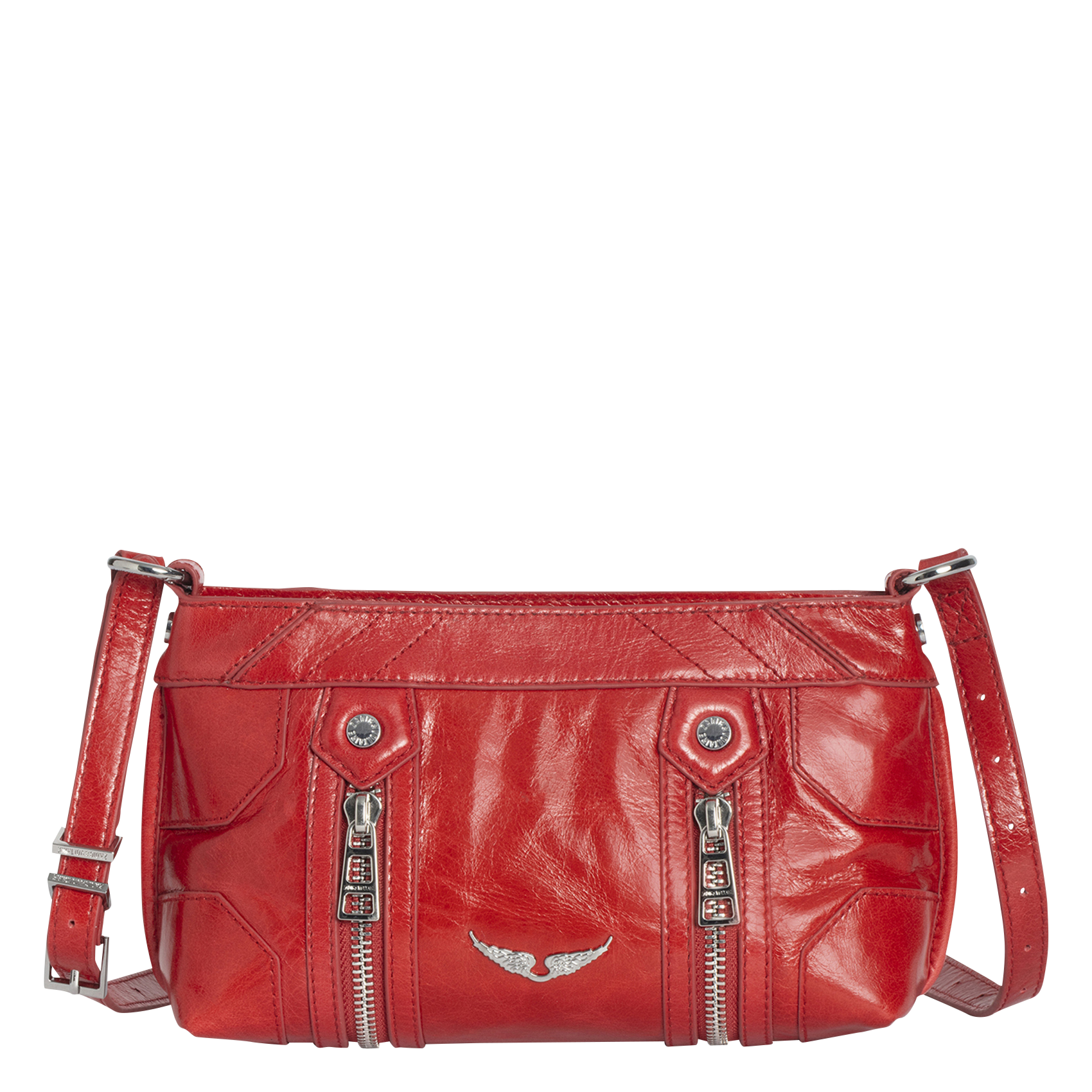 Leren schoudertas met rits ZADIG&VOLTAIRE