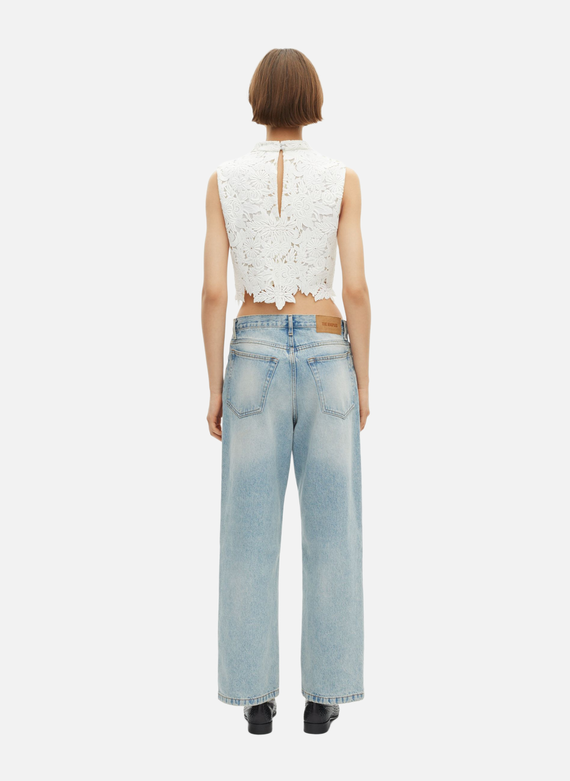 Top in floral lace THE KOOPLES Beige