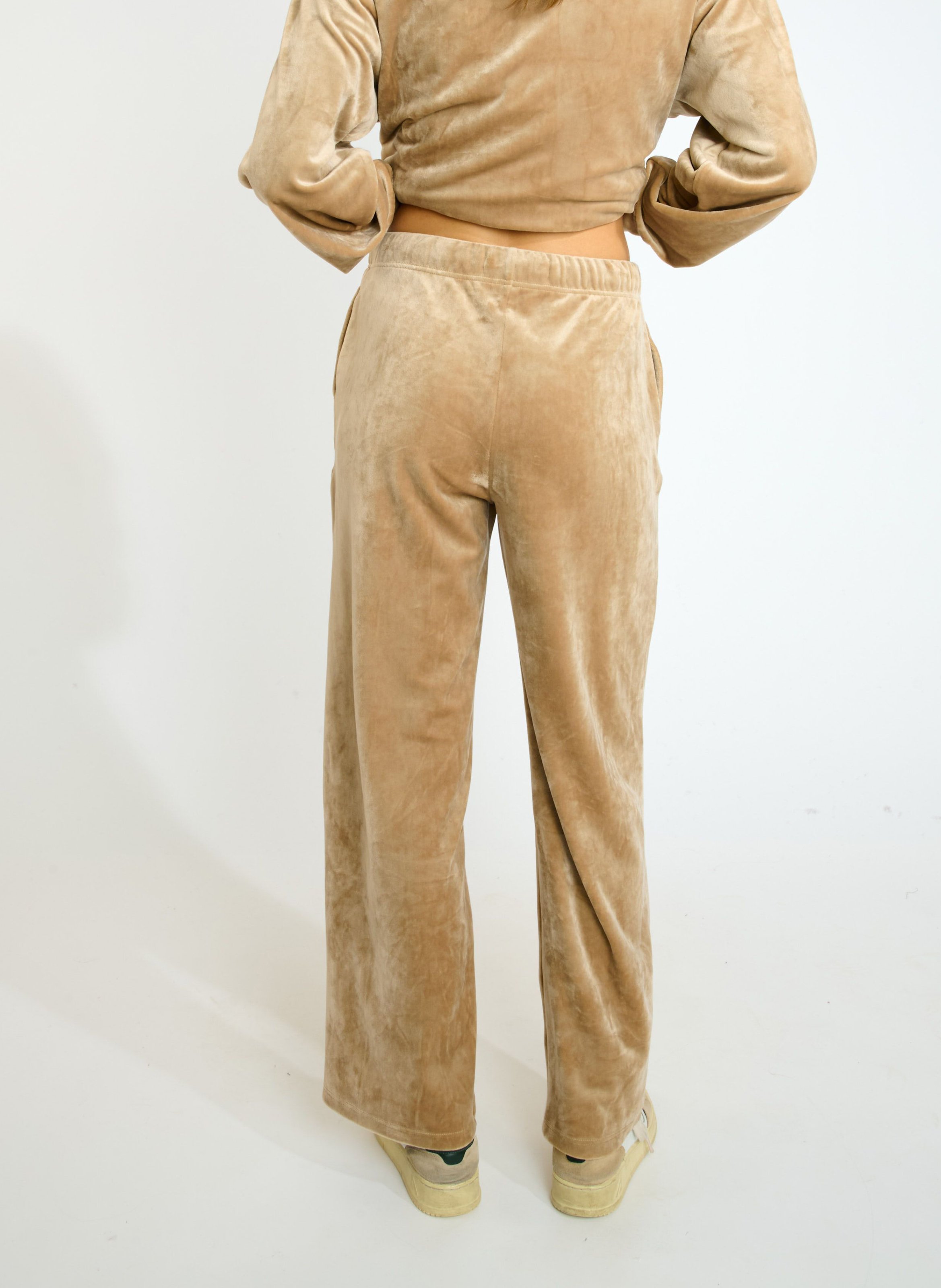 Straight jogging pants in peach skin BANANA MOON Beige