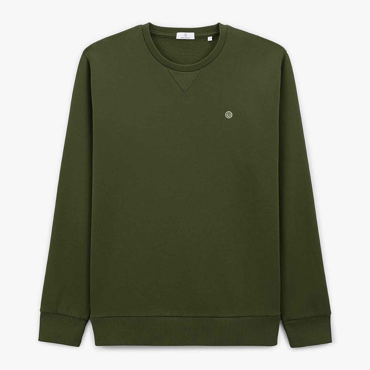 Plain round neck sweatshirt SERGE BLANCO Green