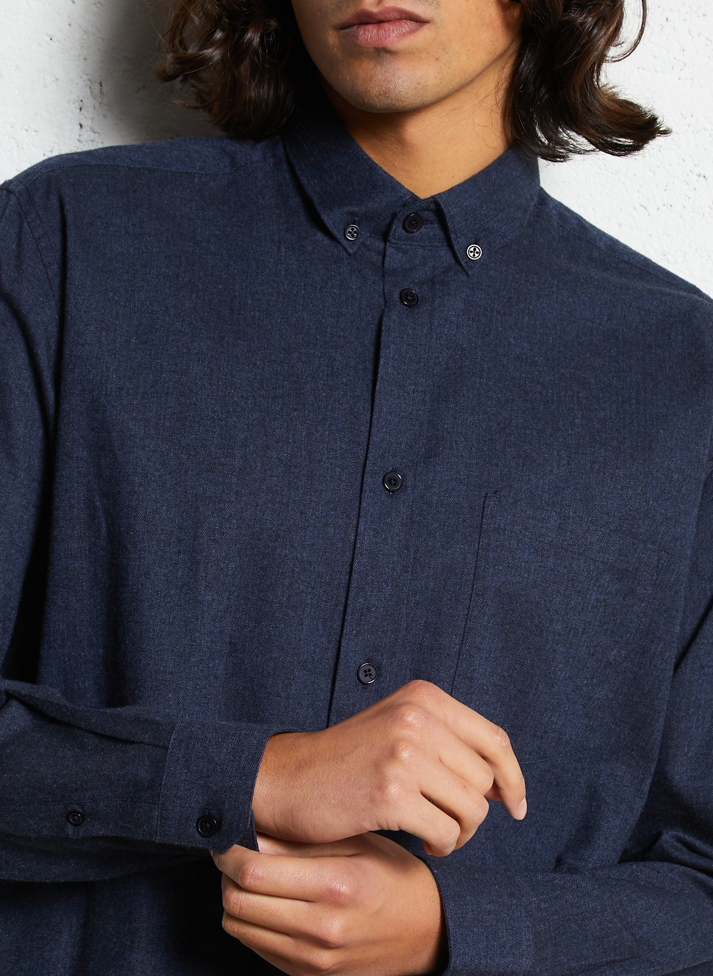 Dakota regular-fit cotton shirt AU PRINTEMPS PARIS Blue