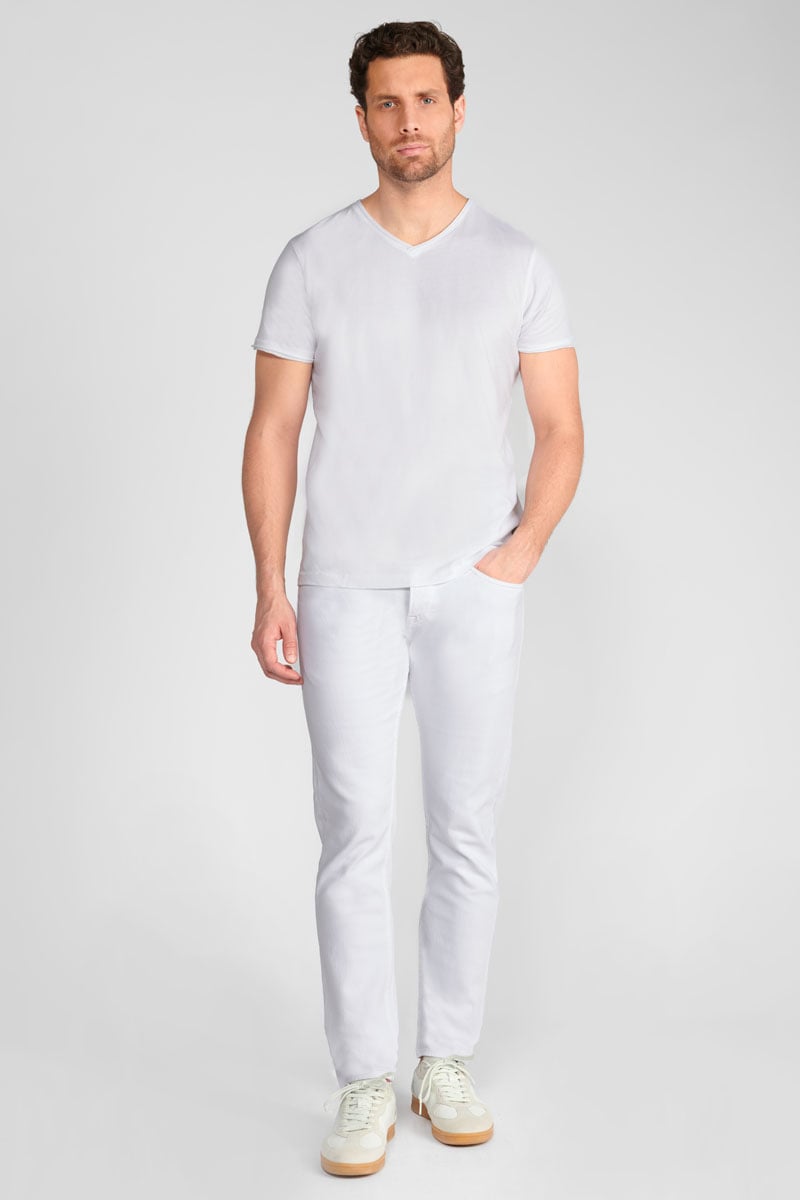 Slim stretch jeans, length 34 LE TEMPS DES CERISES White