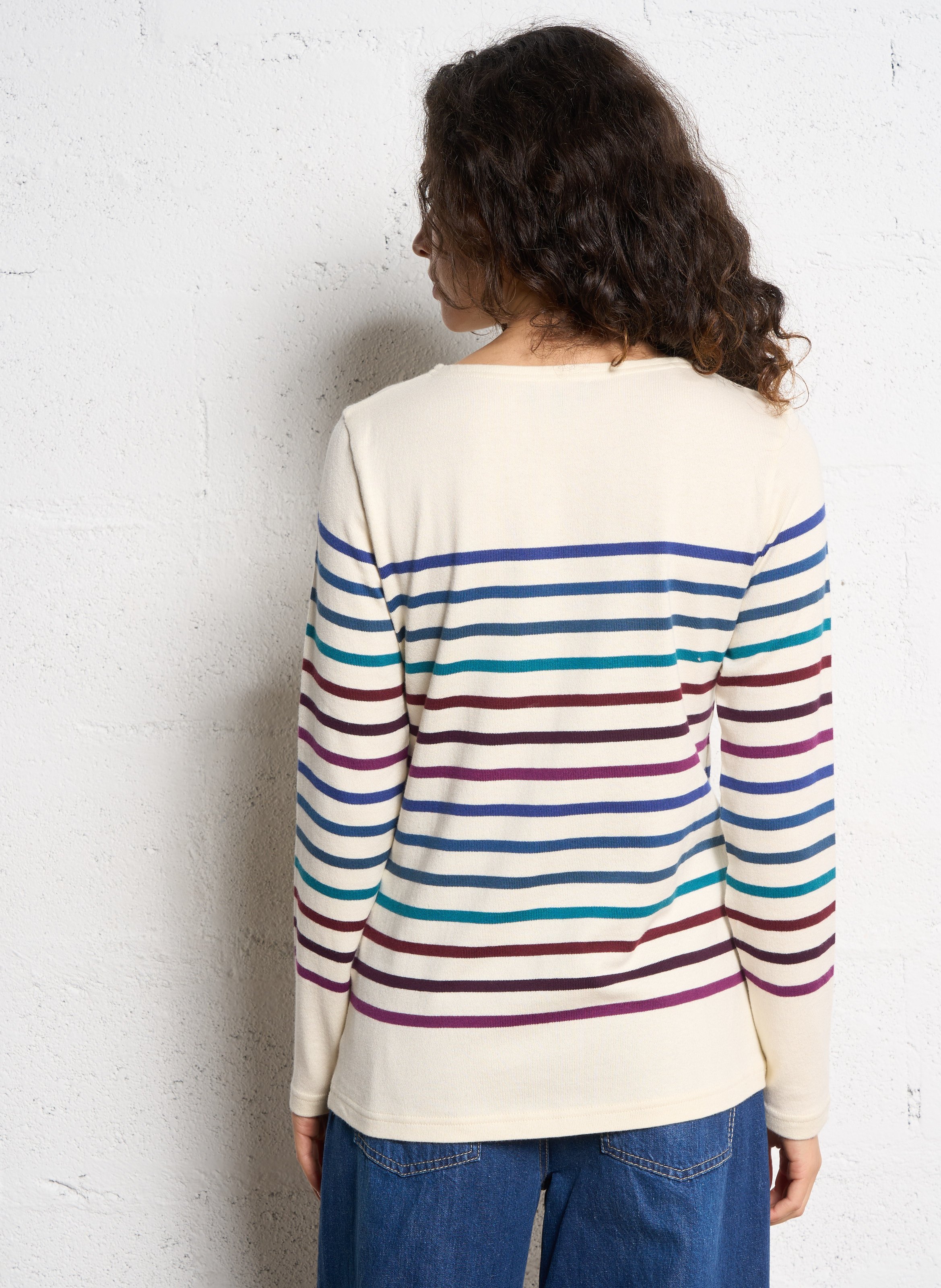 Marinière col rond en coton ARMOR LUX Bleu