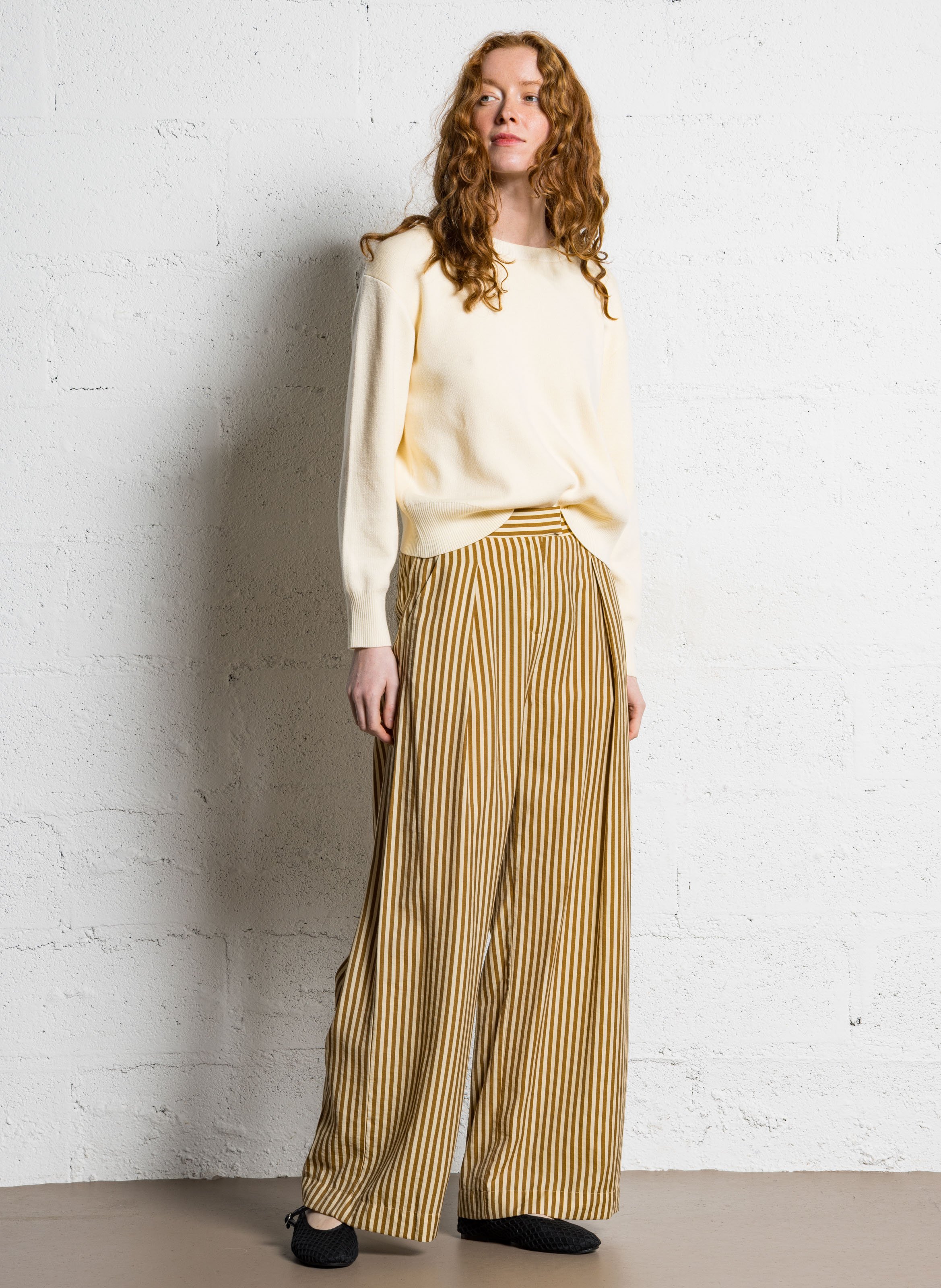 Pull ample à découpes dos uni SUNCOO Blanc