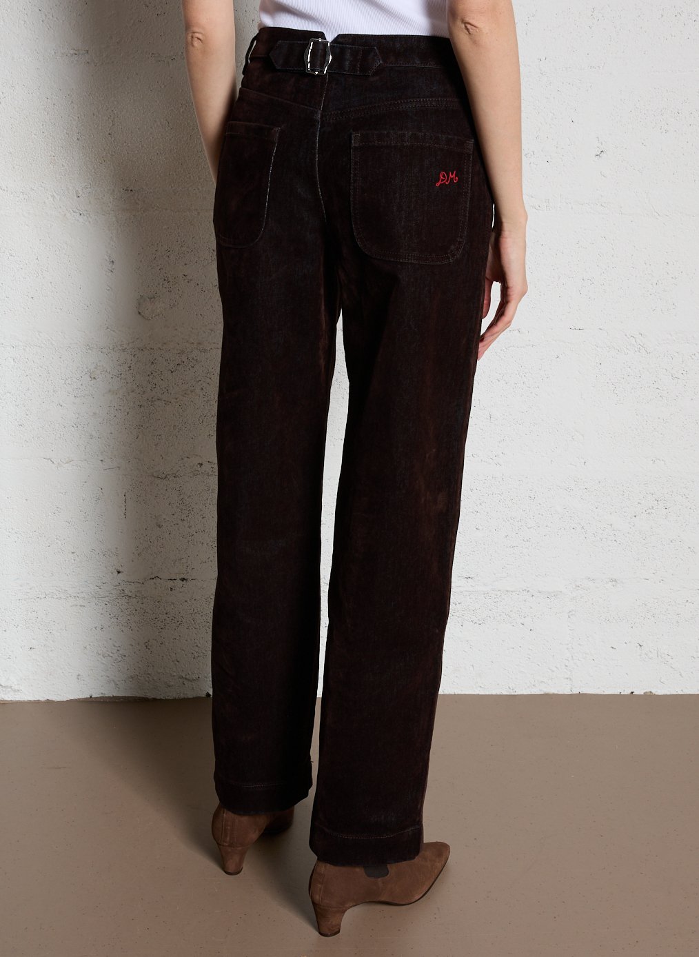 Jean large en coton bio DAMSON MADDER Jaune