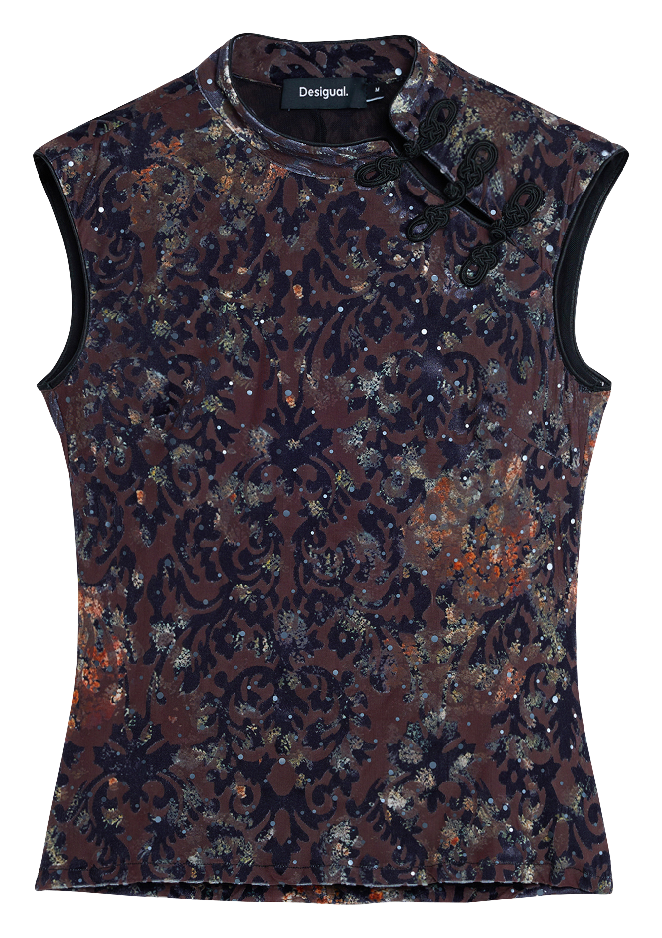 Blusa a girocollo stampata DESIGUAL Nero