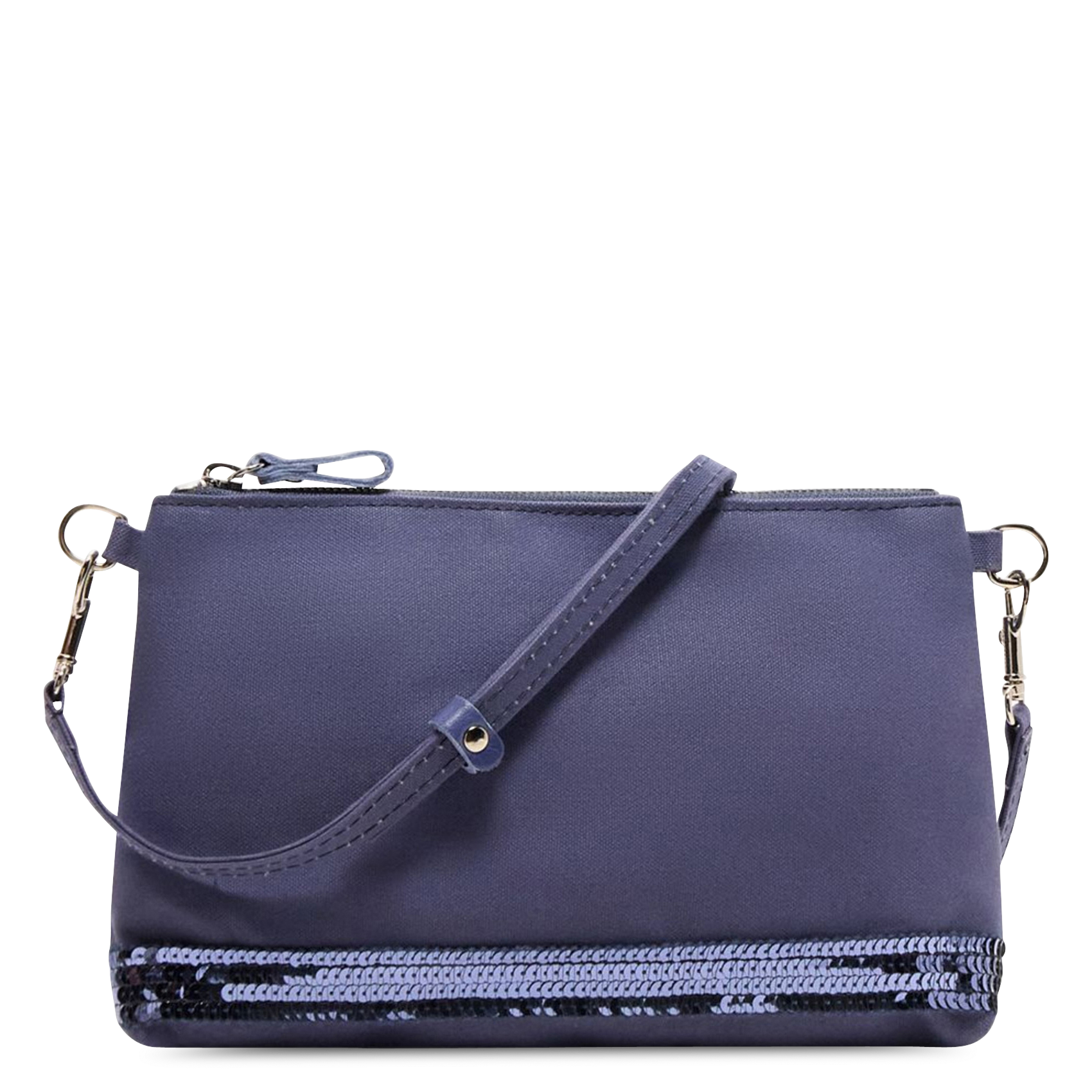 Sequined cotton clutch bag VANESSA BRUNO Blue