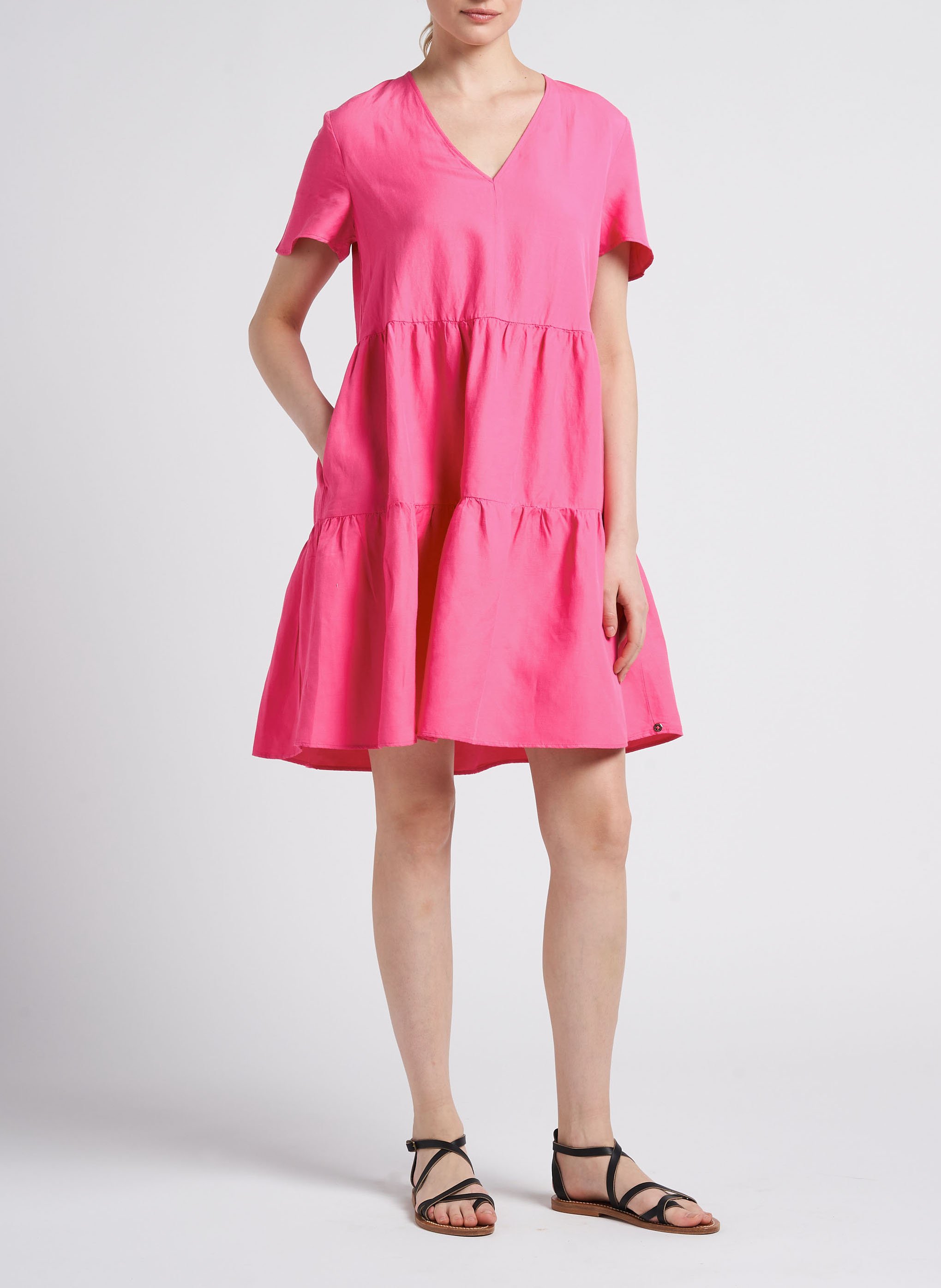 Robe col V ample PENNYBLACK Rose