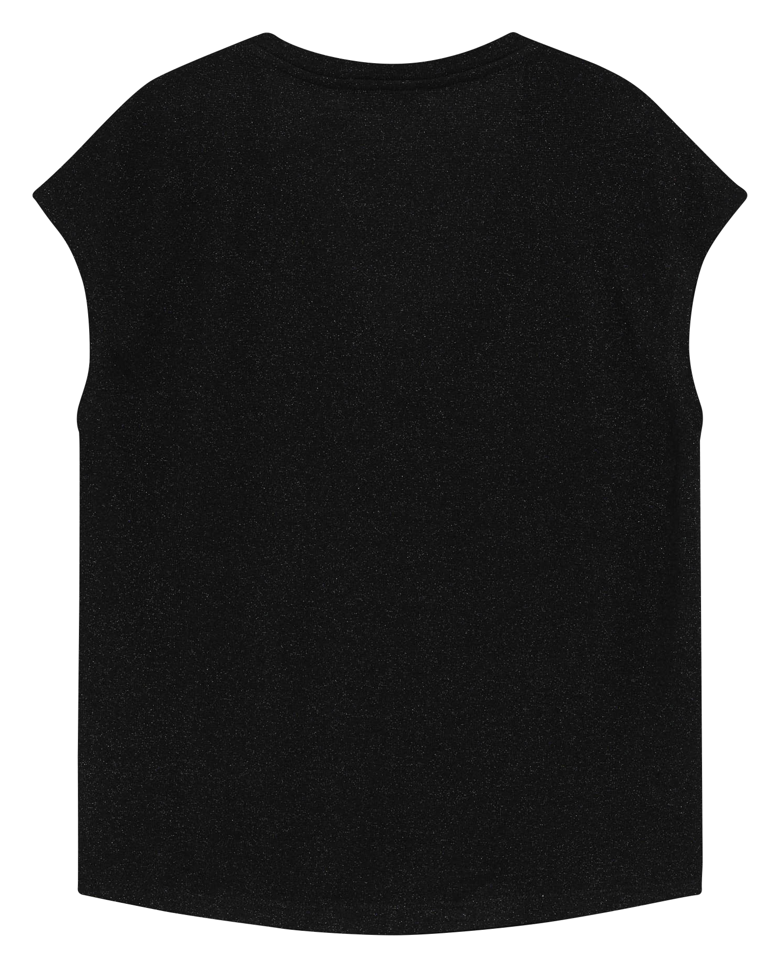 Crepe V-neck top Black