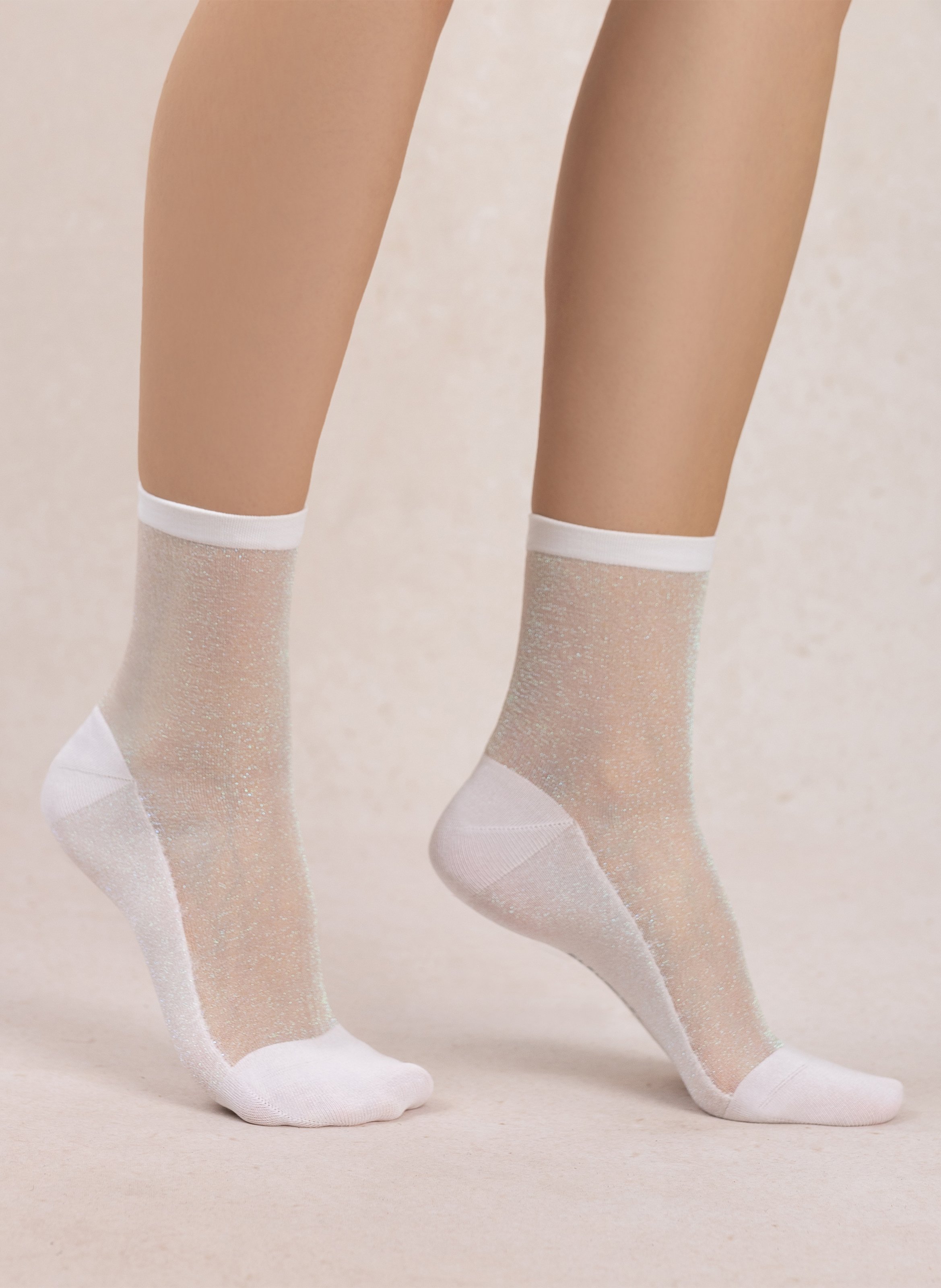 Chaussettes pailletées BLEUFORET Blanc