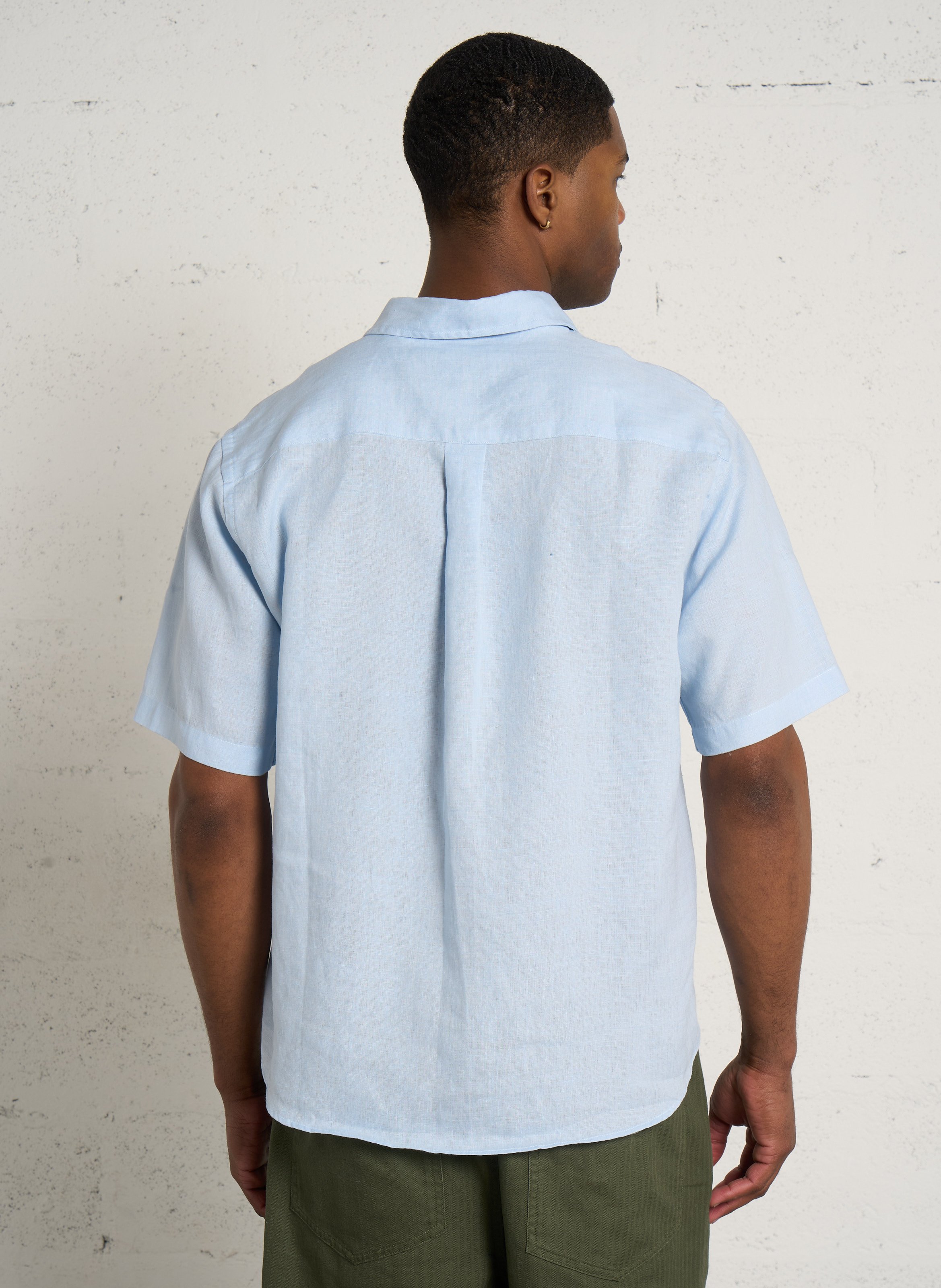 Leinenhemd mit klassischem Kragen, Regular Fit COLORFUL STANDARD Blau