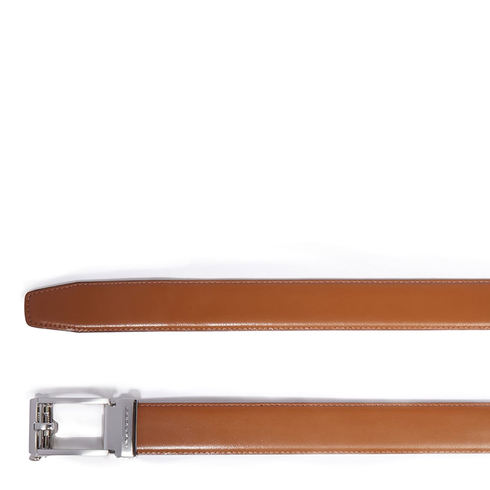 Men's leather belt, adjustable without holes PIQUADRO Brown