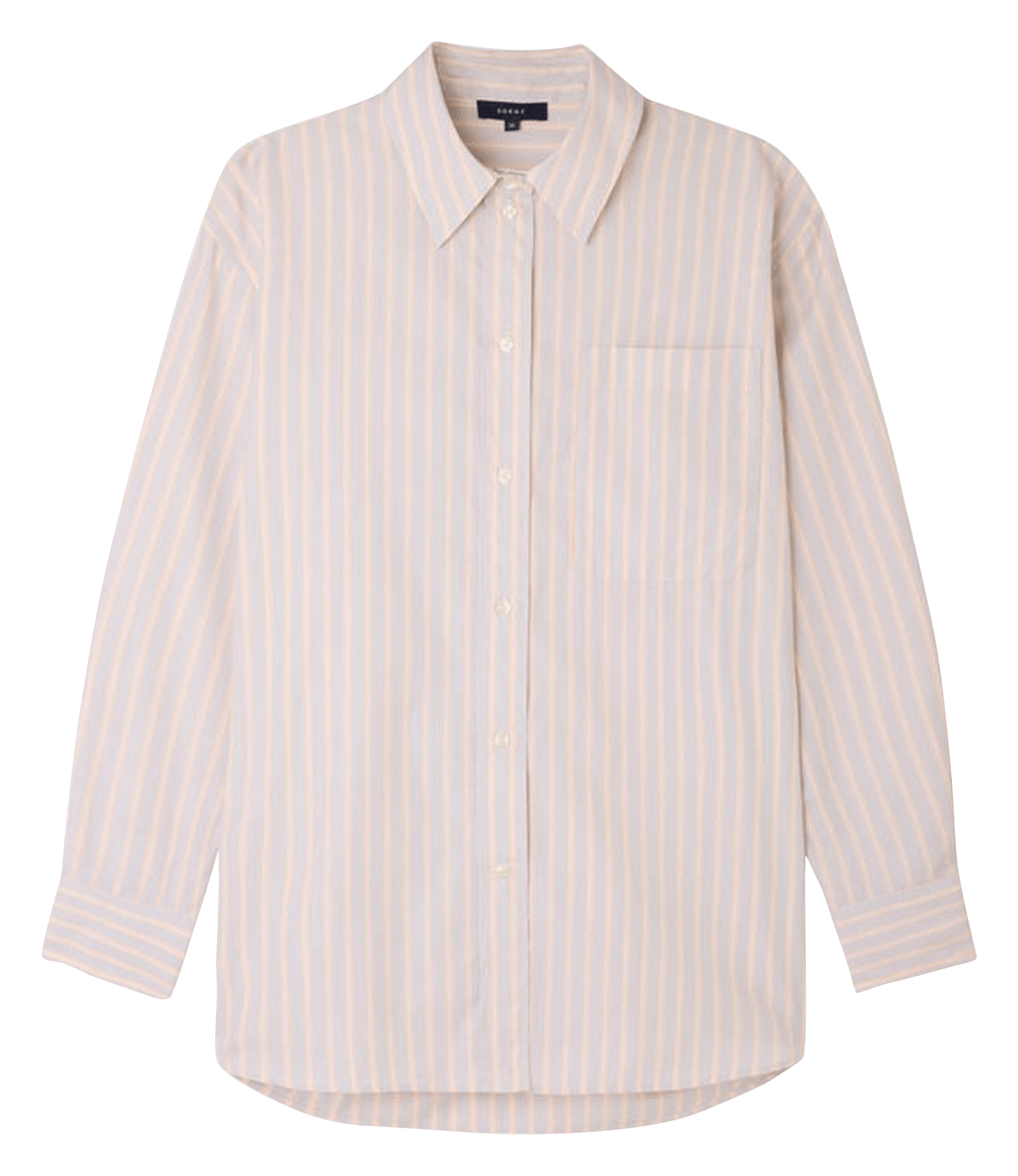 Gestreifte Bluse mit klassischem Kragen SOEUR Orange