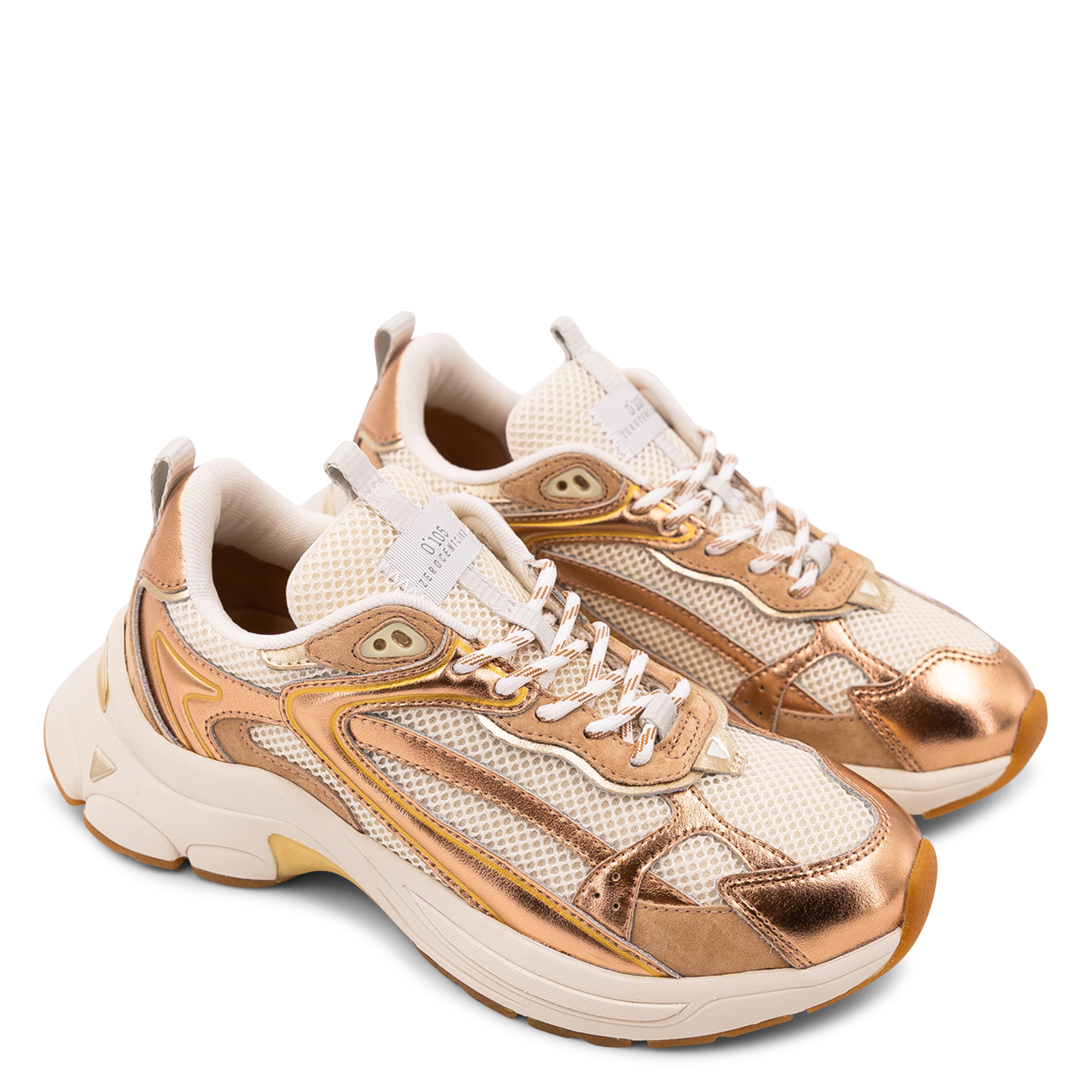 Baskets basses métallisées  0'105 Marron