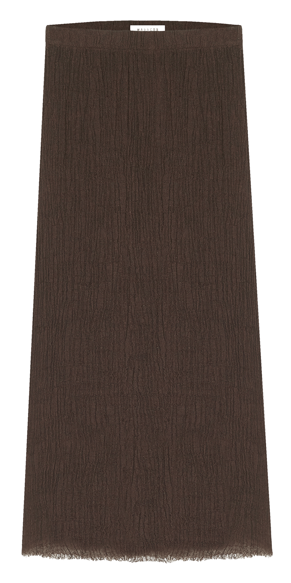 Linen-blend midi skirt MASSCOB Brown