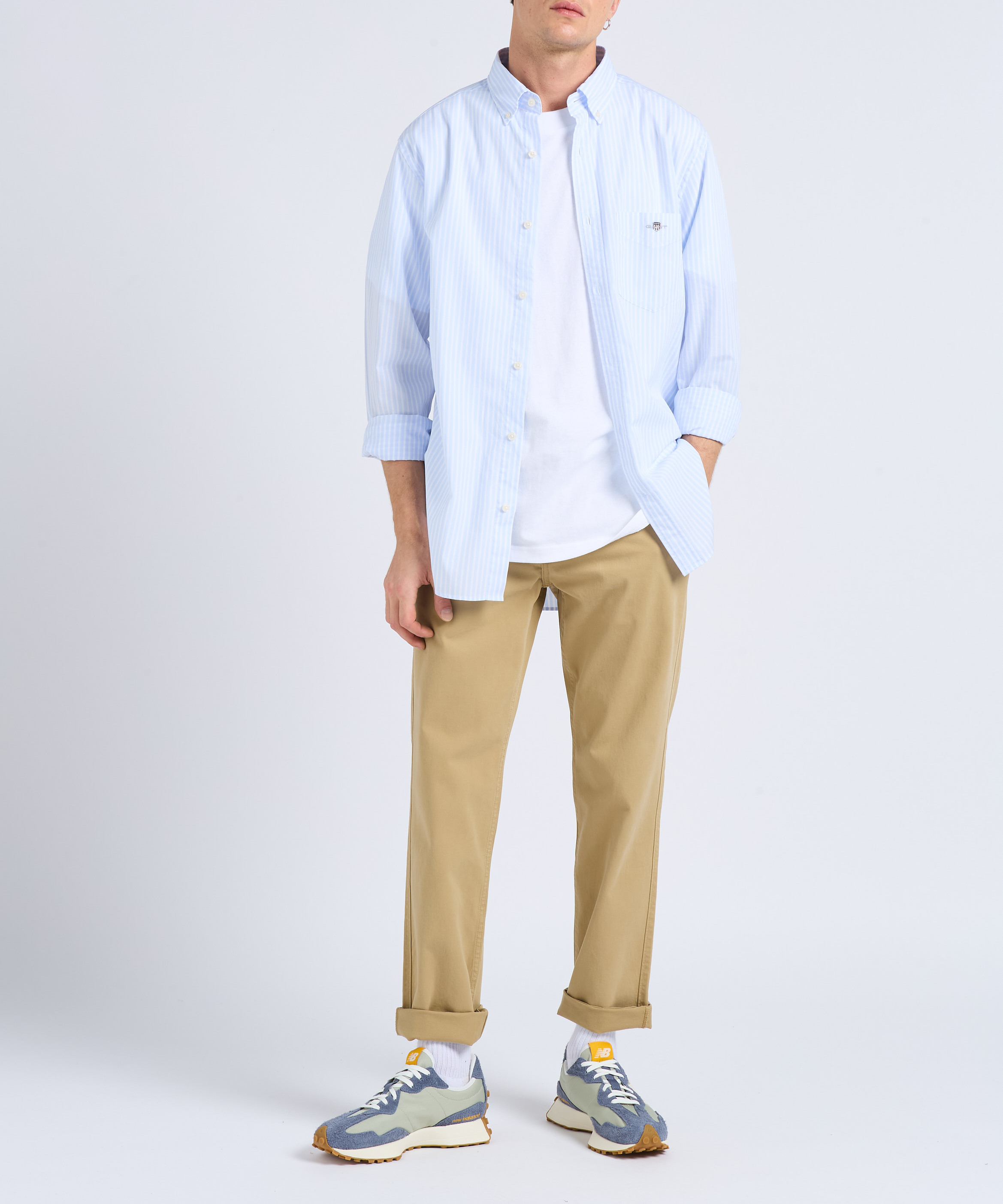 Chemise col classique en coton GANT Bleu