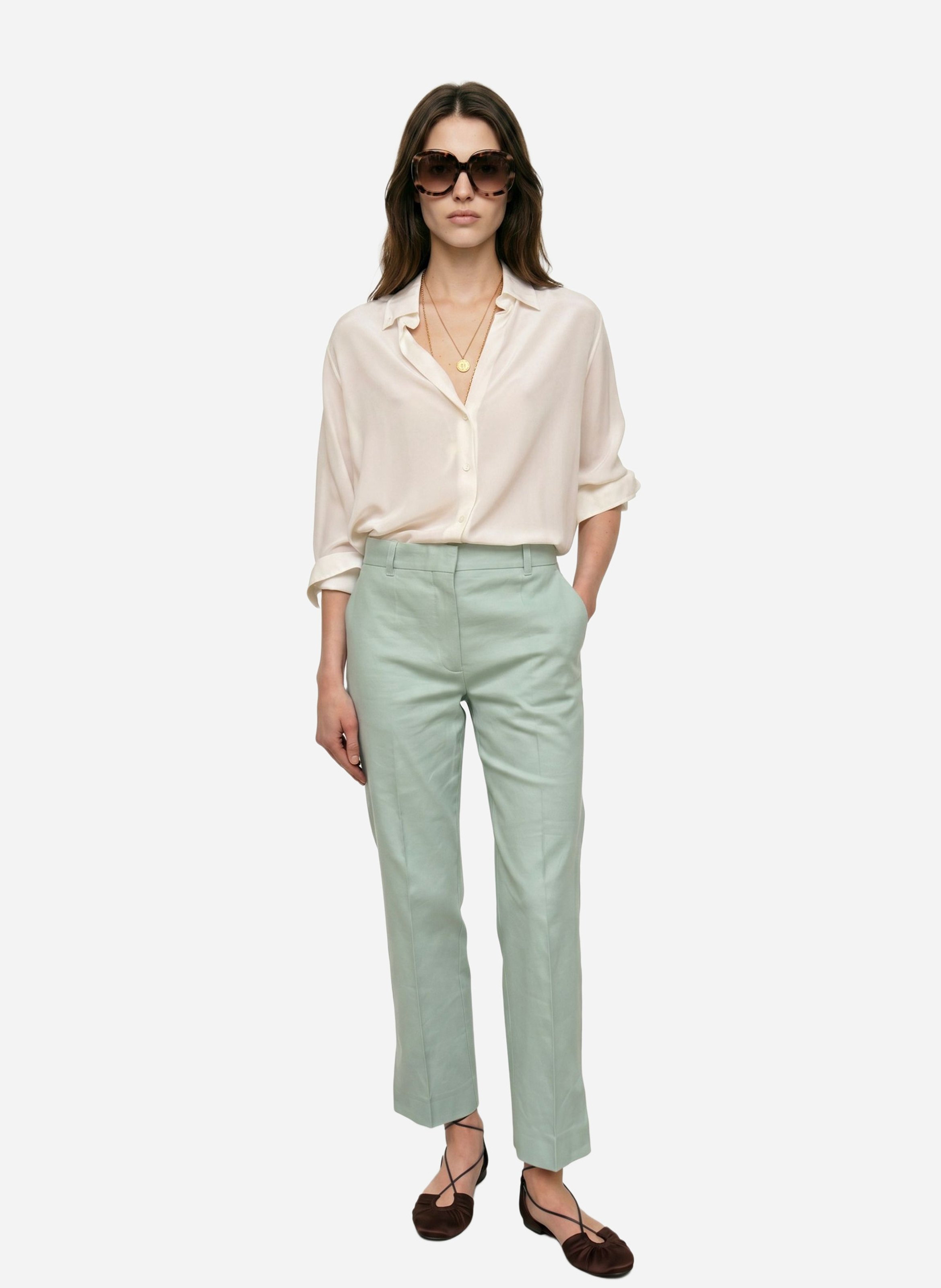 Pantalon tailleur droit uni VANESSA BRUNO Bleu