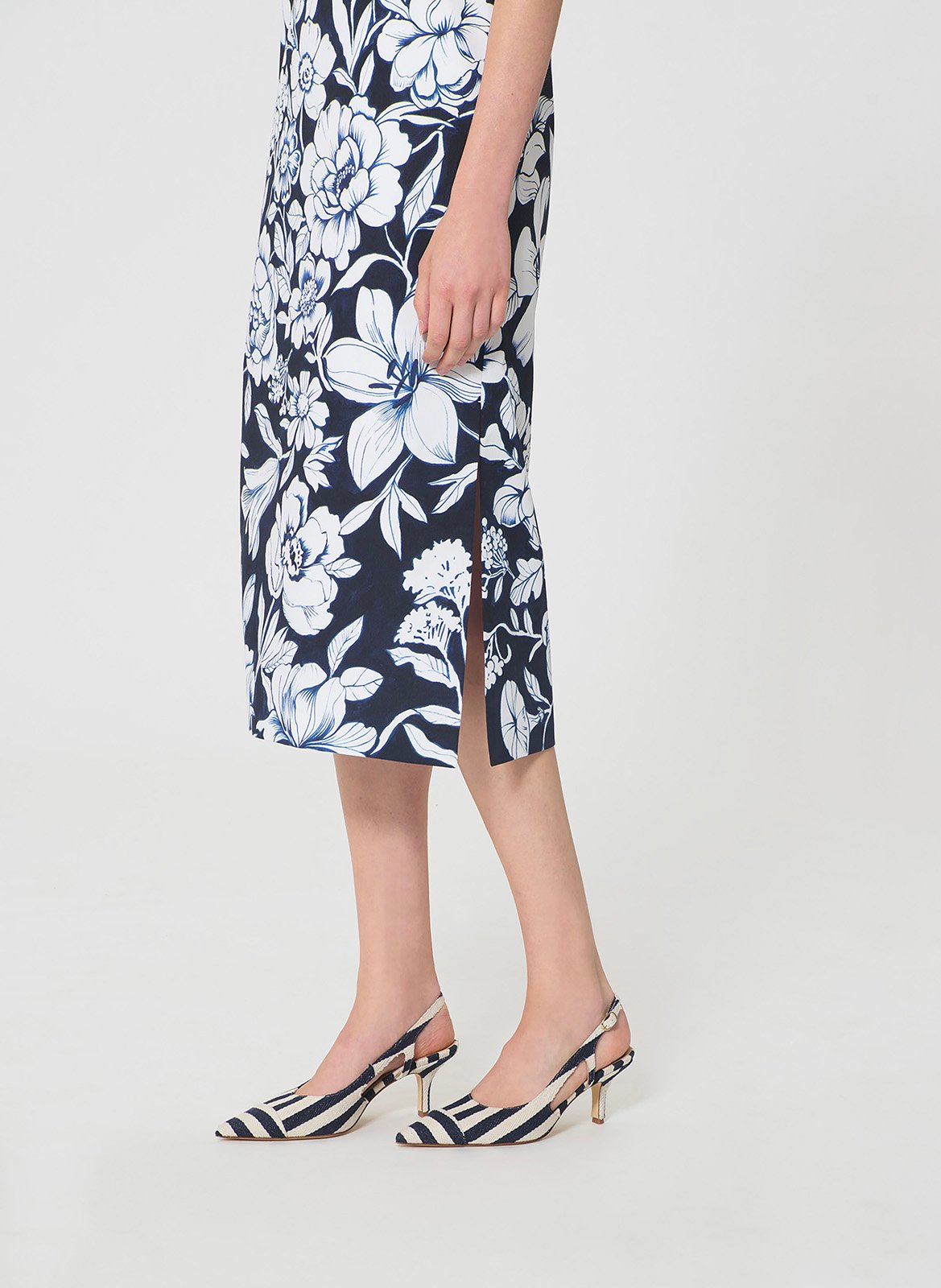 Robe midi en coton imprimé TARA JARMON Blue