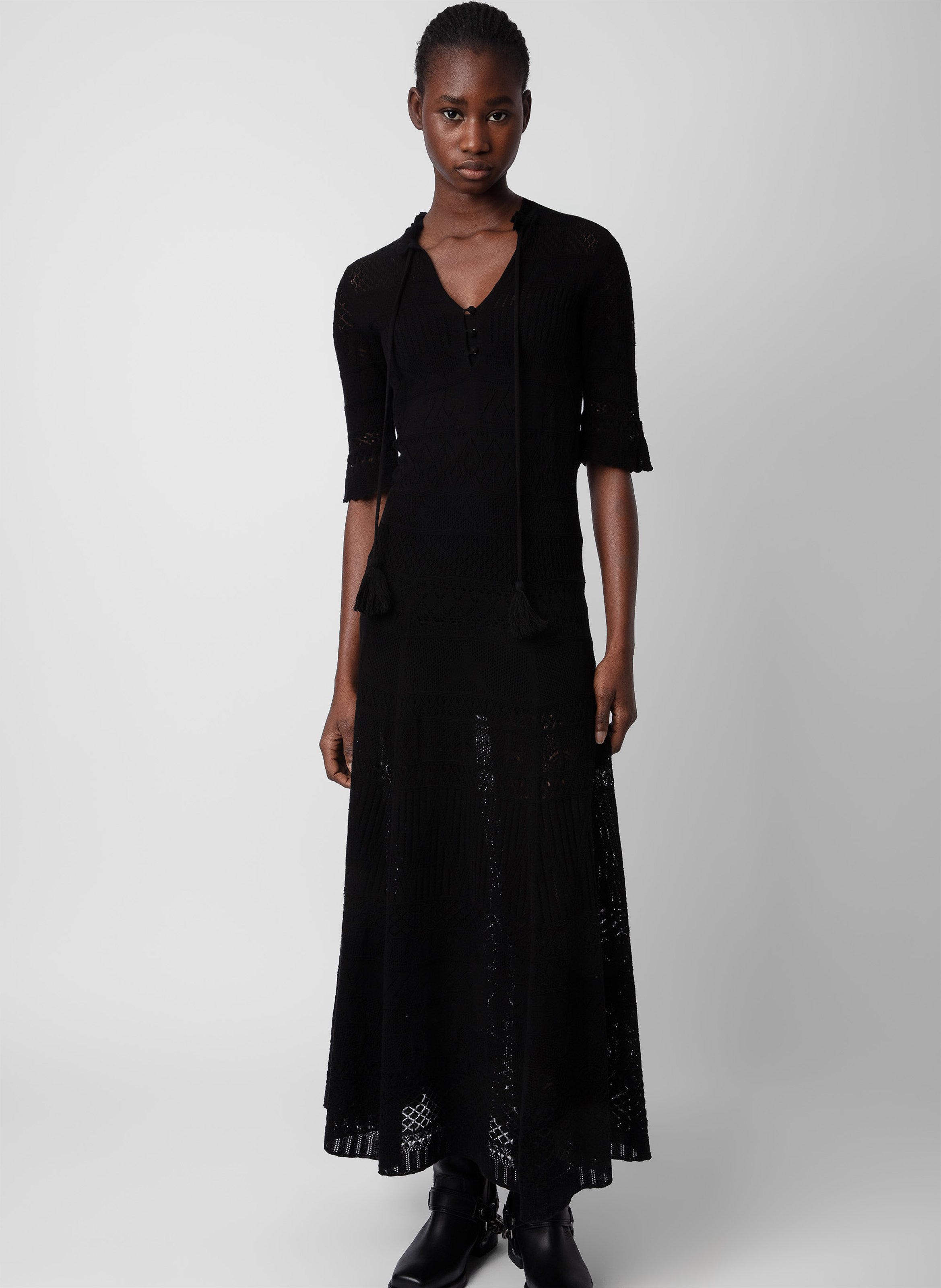 Long crochet dress ZADIG&VOLTAIRE Black
