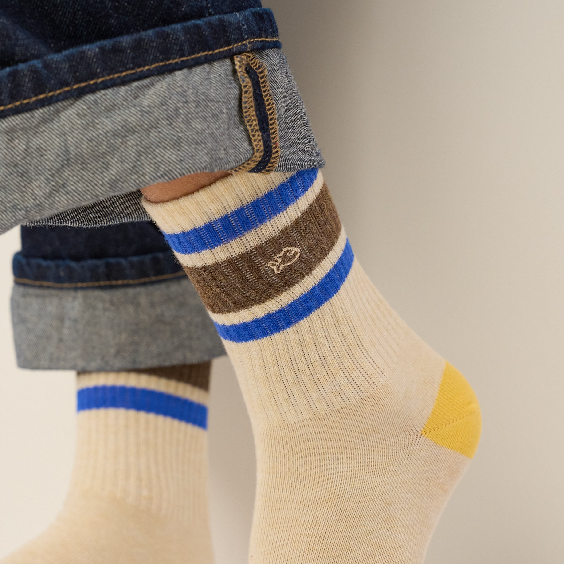 Cotton Tennis Socks BILLYBELT Beige