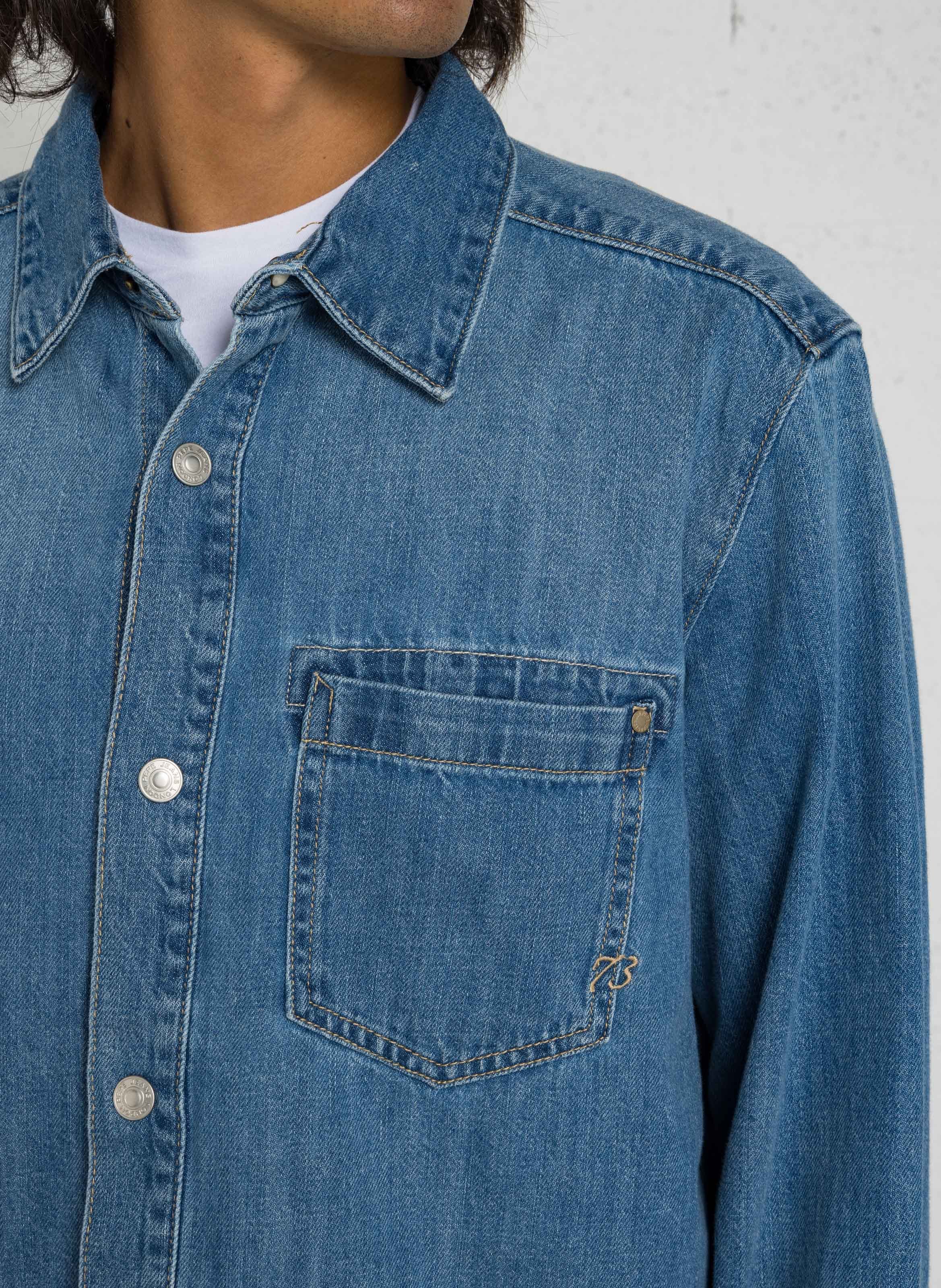 Recht, katoenen overshirt PEPE JEANS Blauw