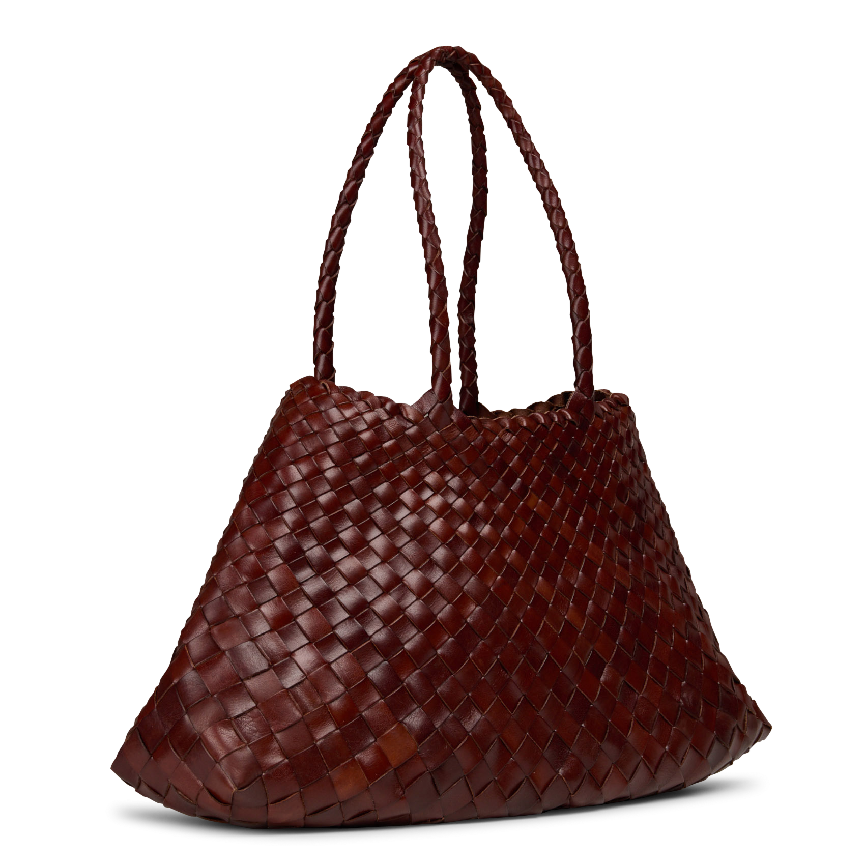 Woven leather basket | Brown DRAGON DIFFUSION Women