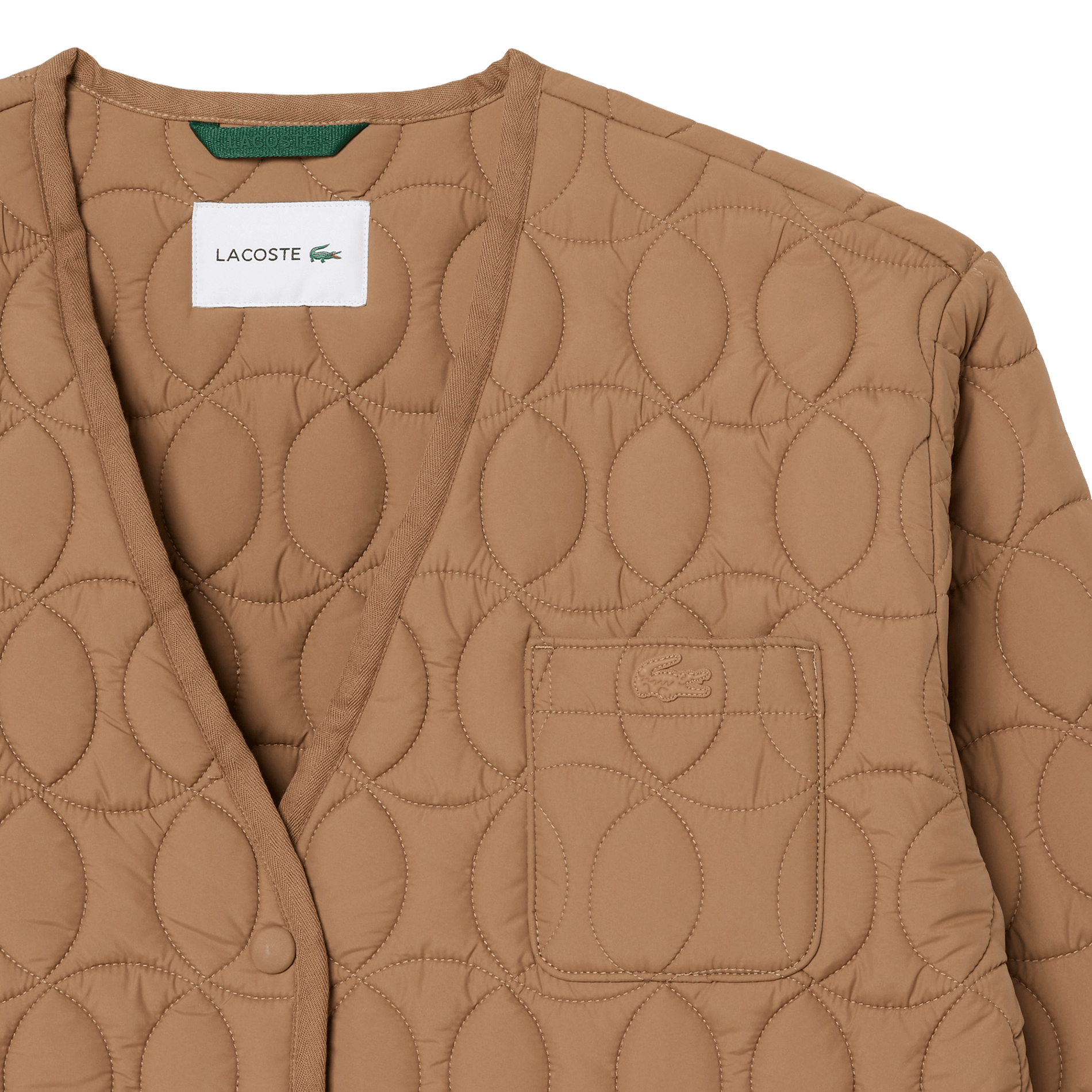 Veste ample matelassée LACOSTE Marron