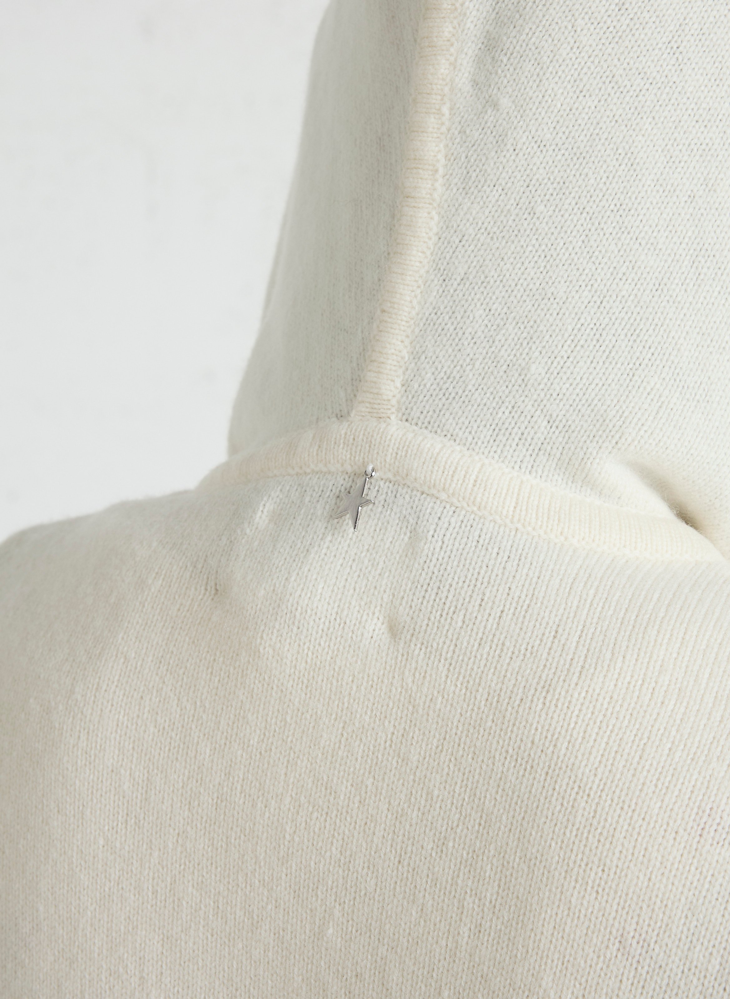 Sleeveless hooded wool cardigan SUD EXPRESS White