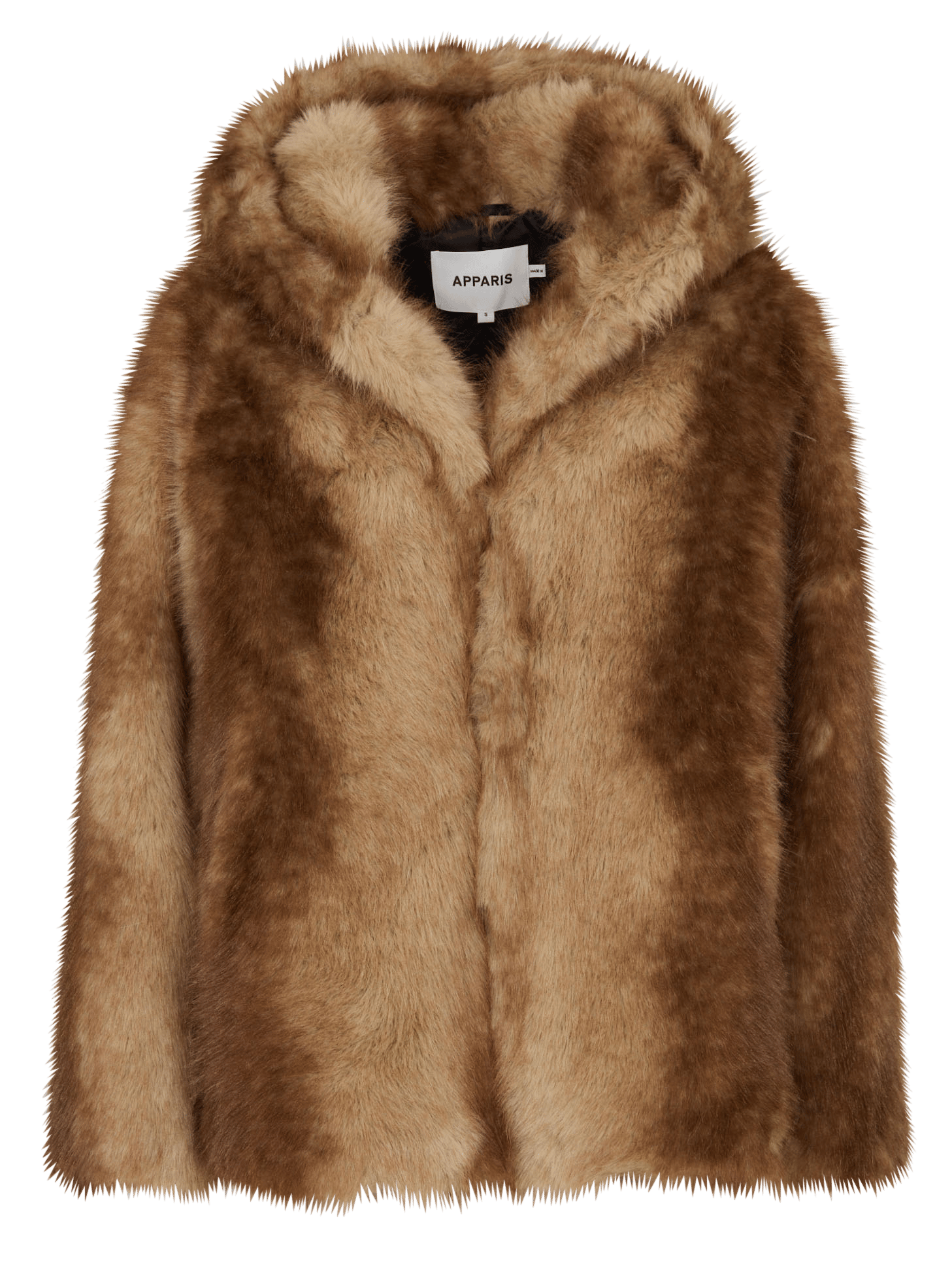 Oversized faux fur hooded coat APPARIS Beige
