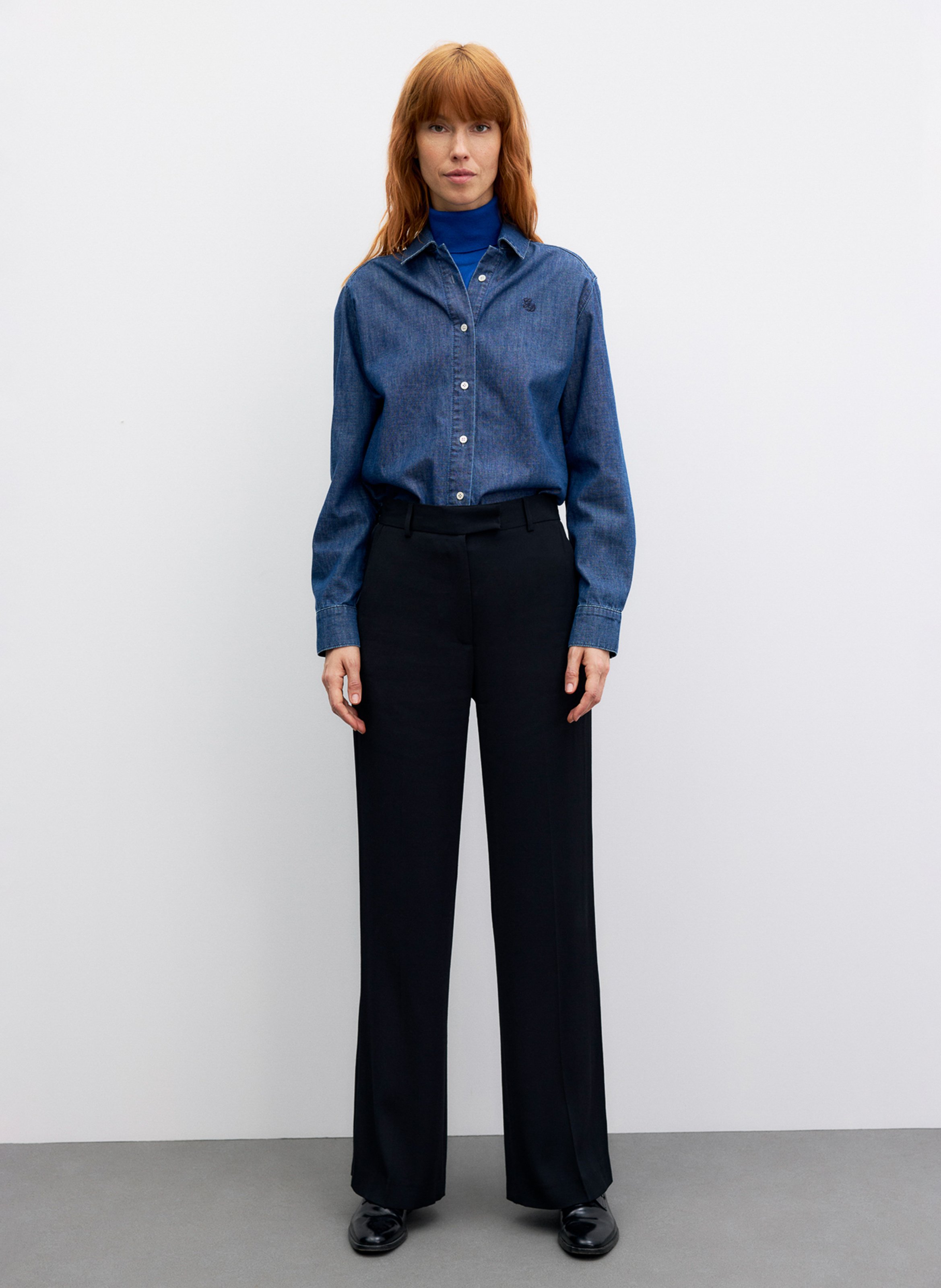 Pantalon tailleur droit uni GERARD DAREL Noir