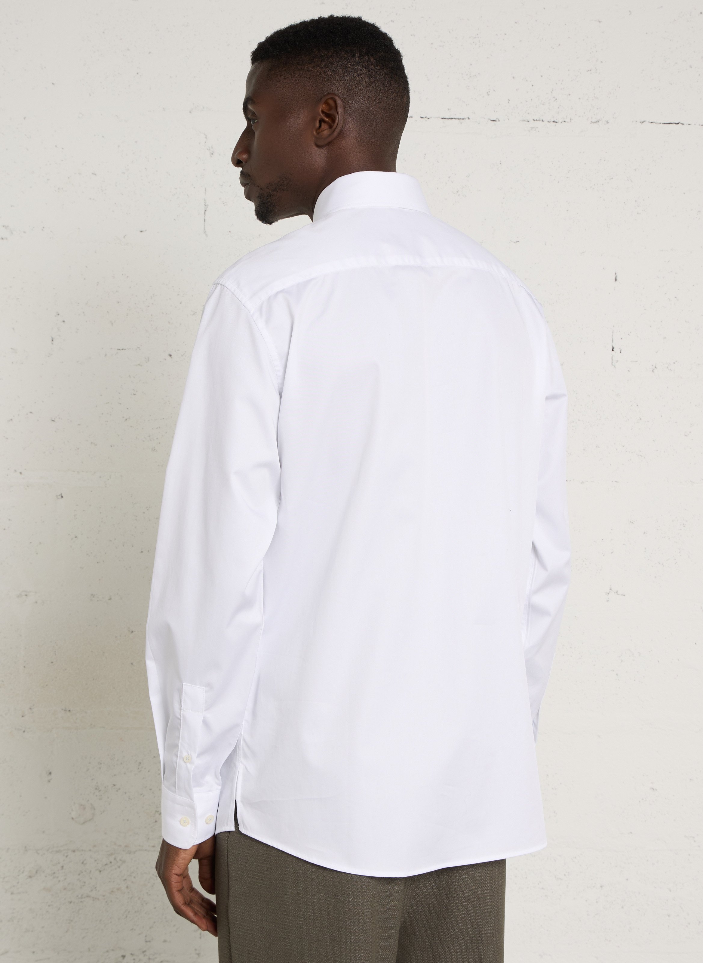 Chemise col classique en coton AU PRINTEMPS PARIS Blanc