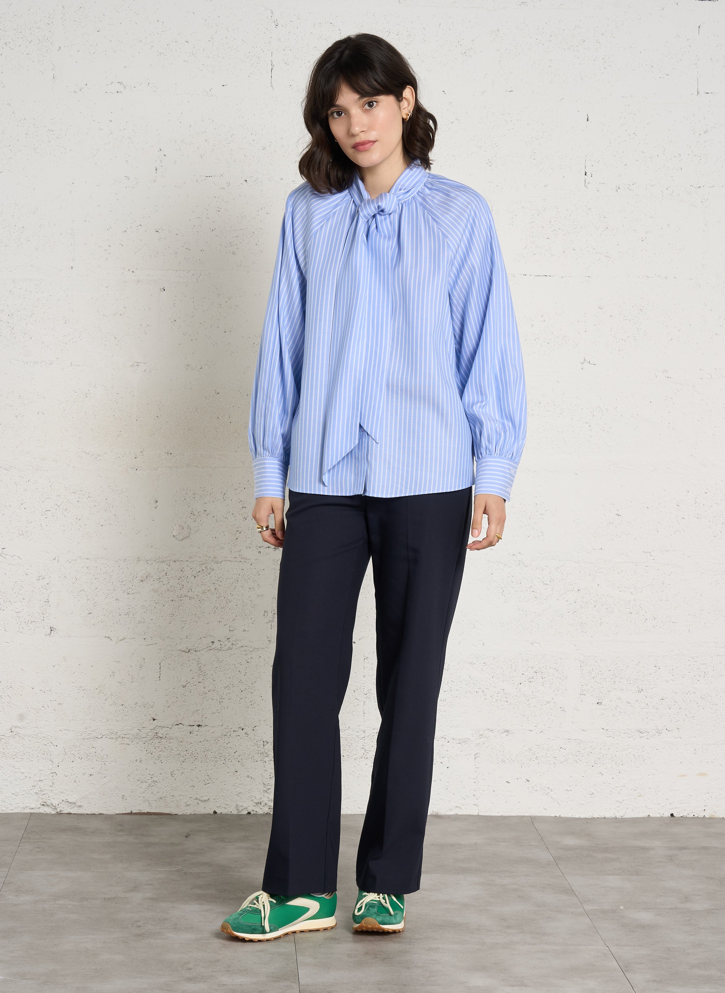 Pantalon droit en coton mélangé SUD EXPRESS Bleu