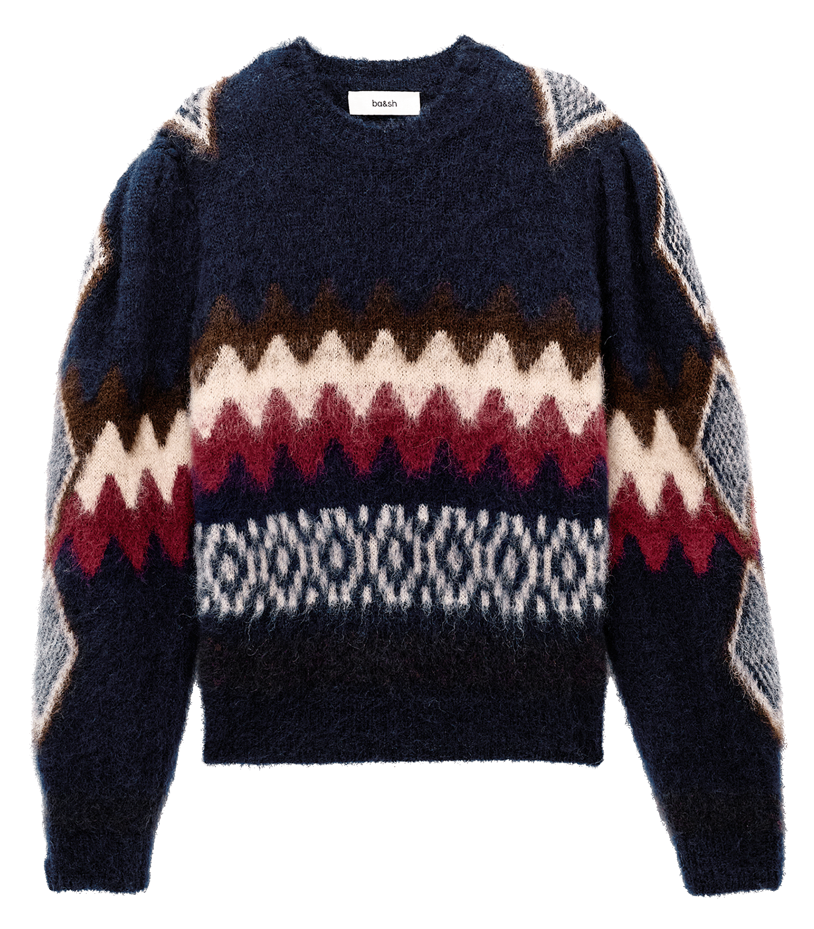 Pull ample imprimé en laine mélangée BA&SH Multicolore