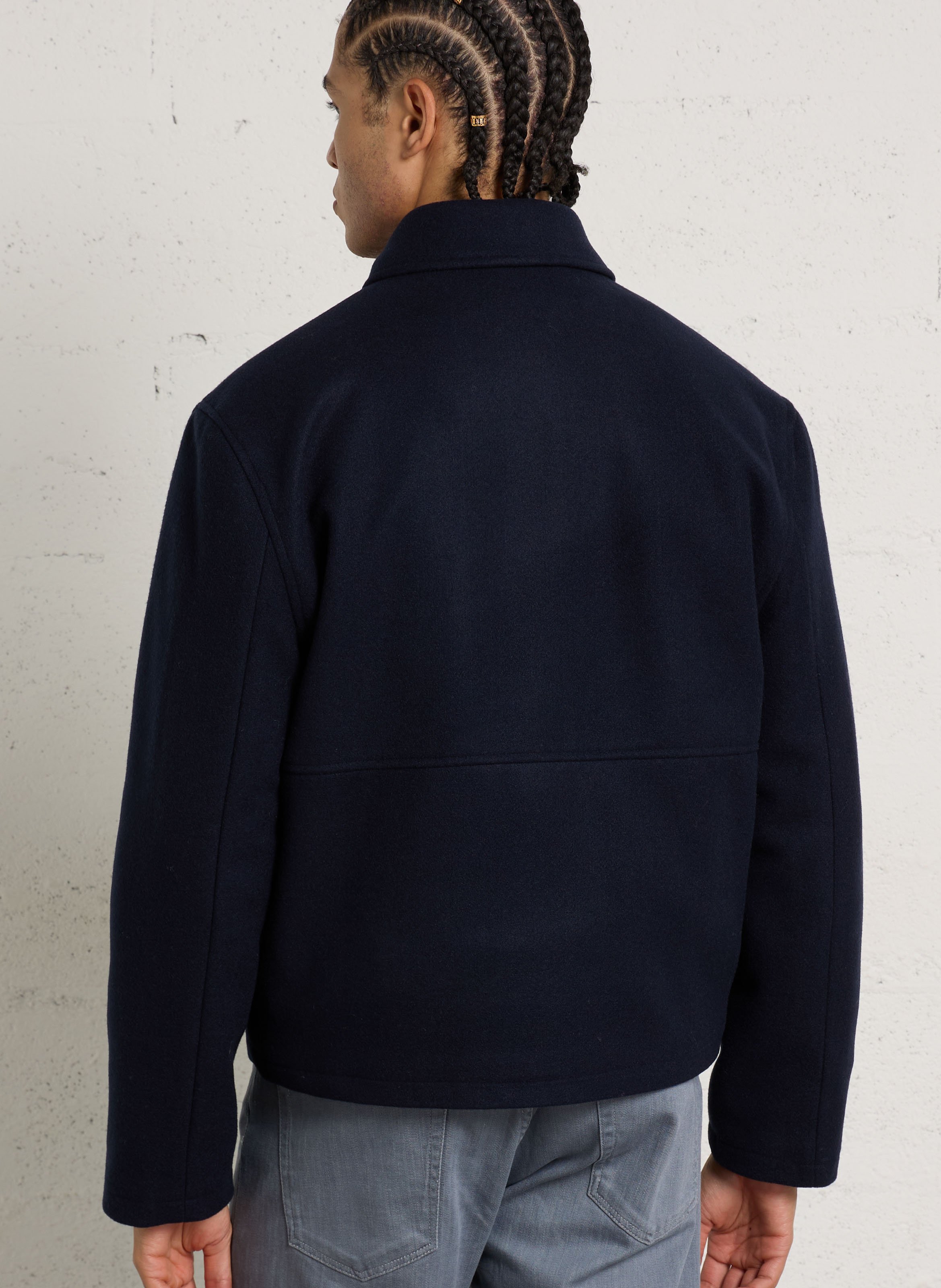 Manteau droit uni à col classique IMPERIAL Bleu