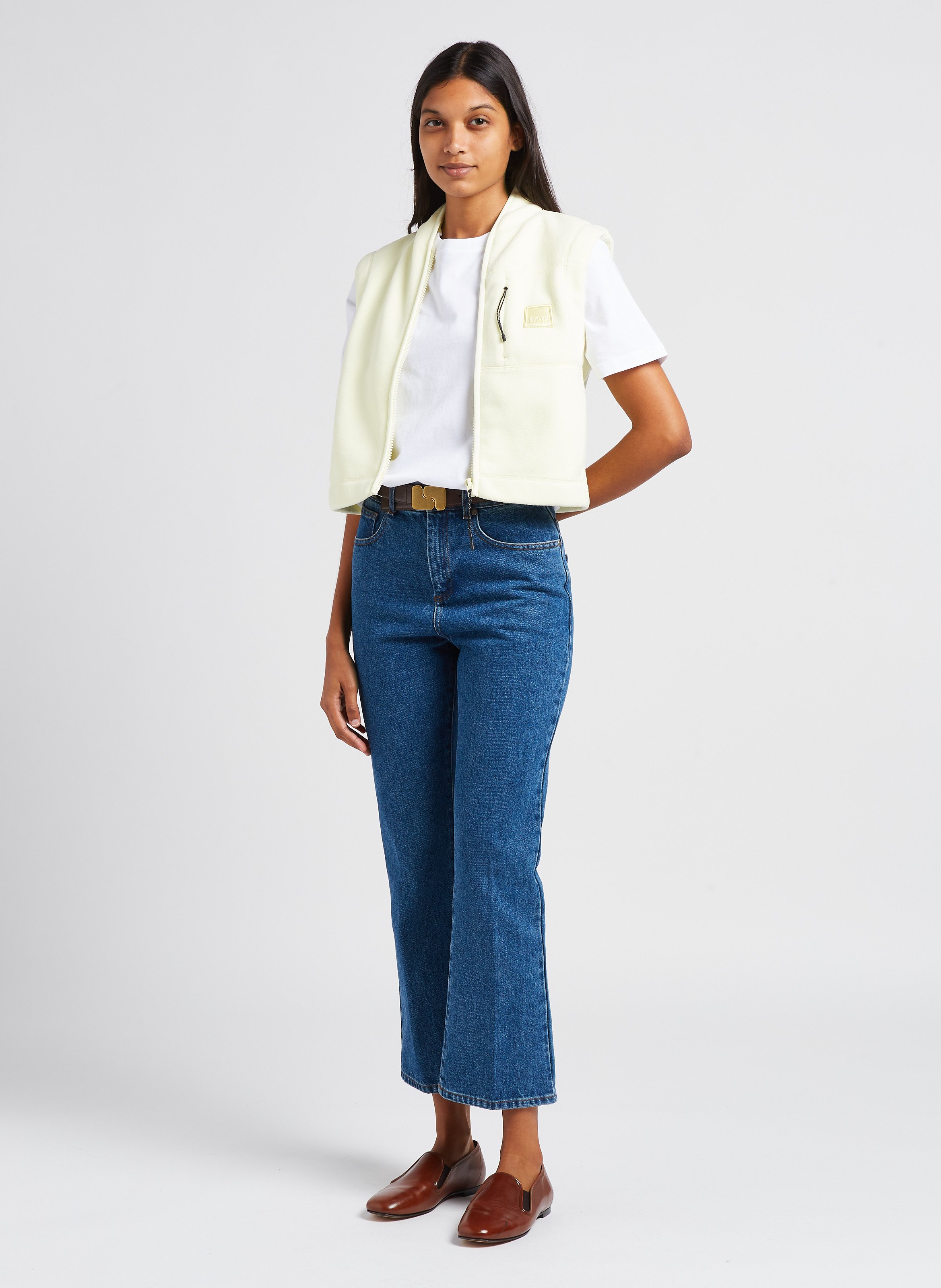 V-neck jacket RAINS Yellow