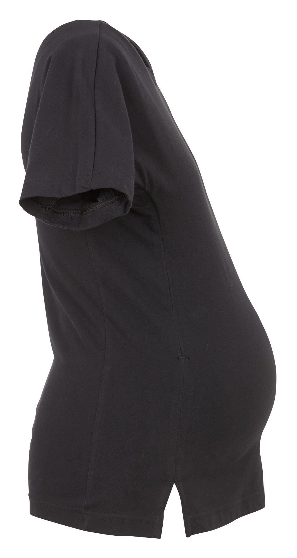 Katoenen zwangerschaps-T-shirt met ronde hals ADIDAS Zwart