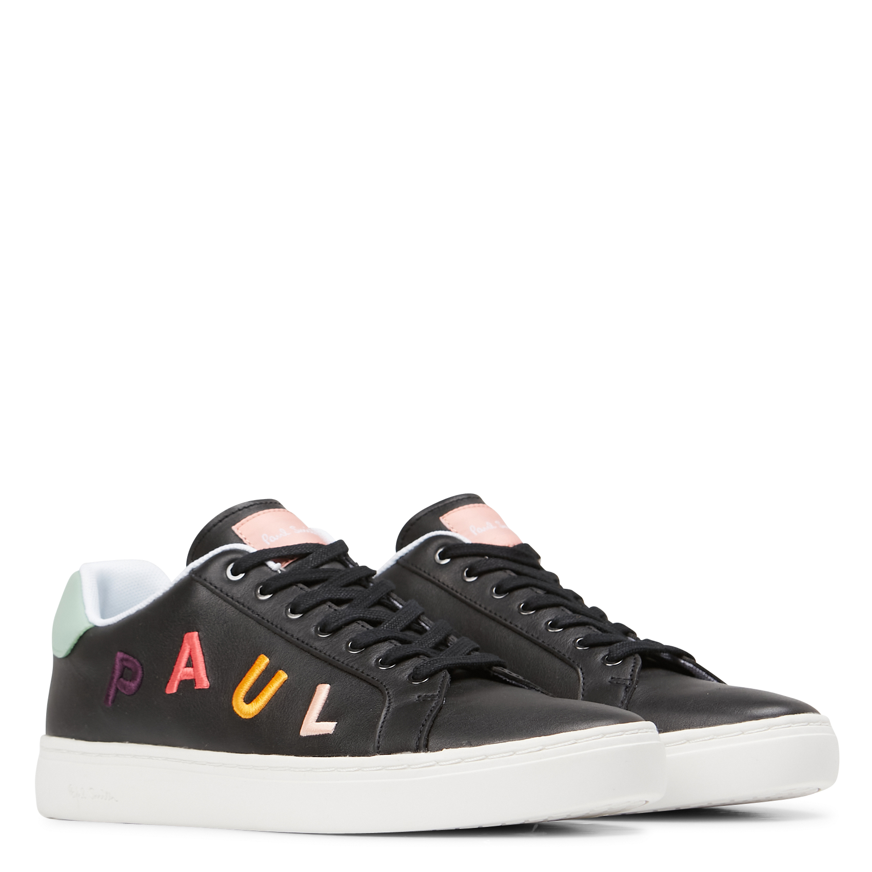 Baskets basses logo brodé en cuir  PAUL SMITH Noir