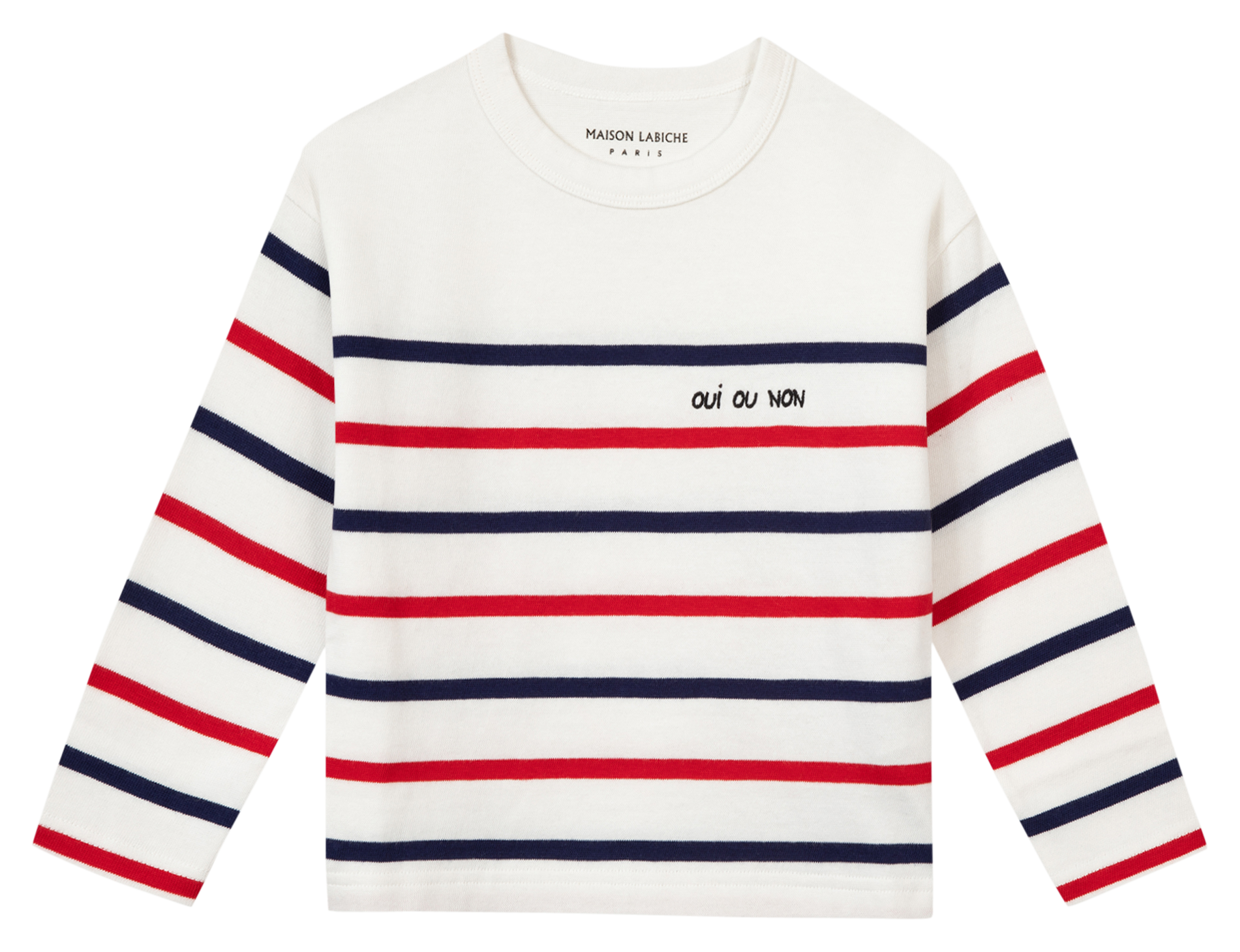 ?Oui ou Non" round-neck T-shirt in organic cotton MAISON LABICHE White