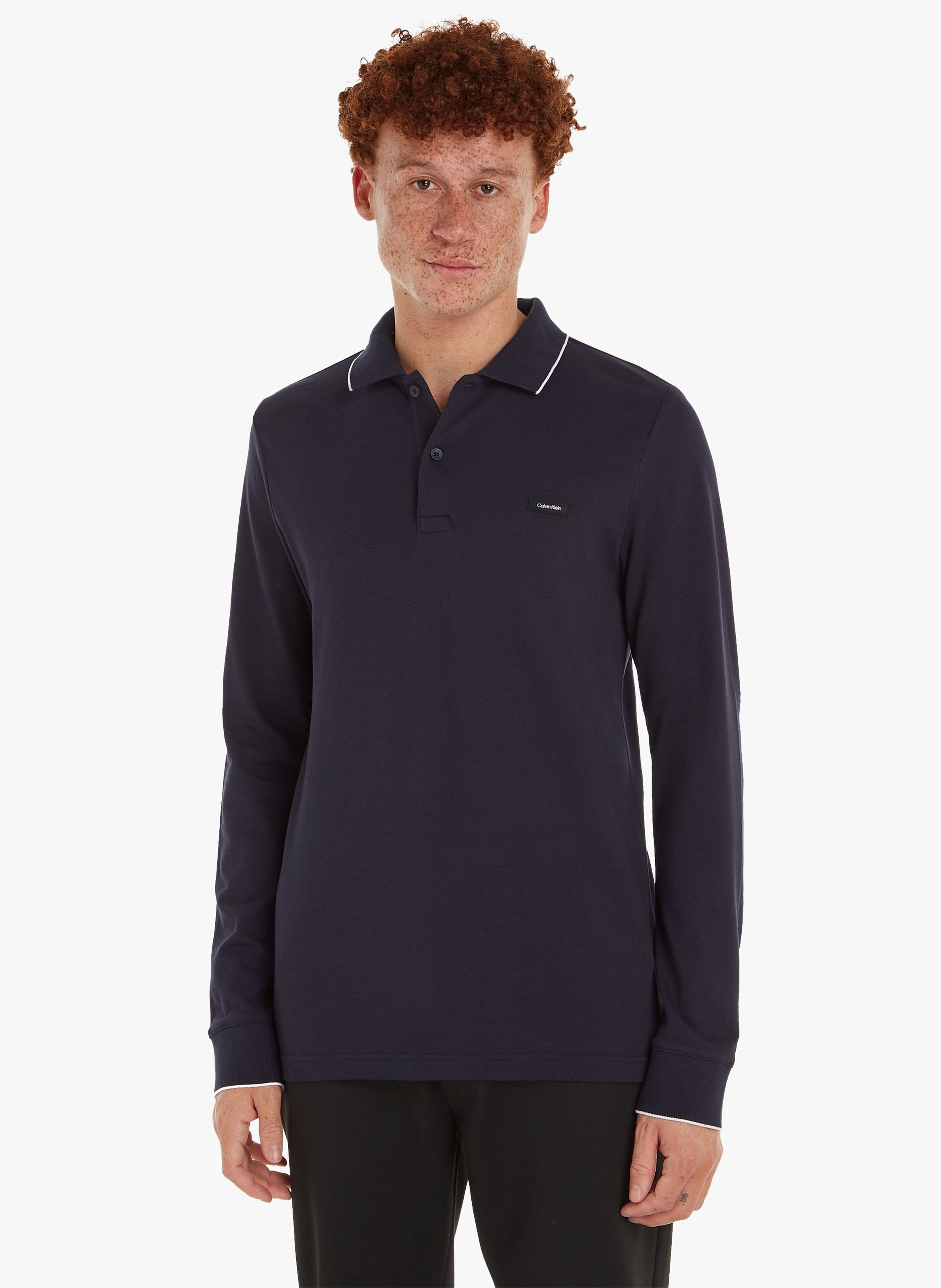 Calvin klein men's top pique polo