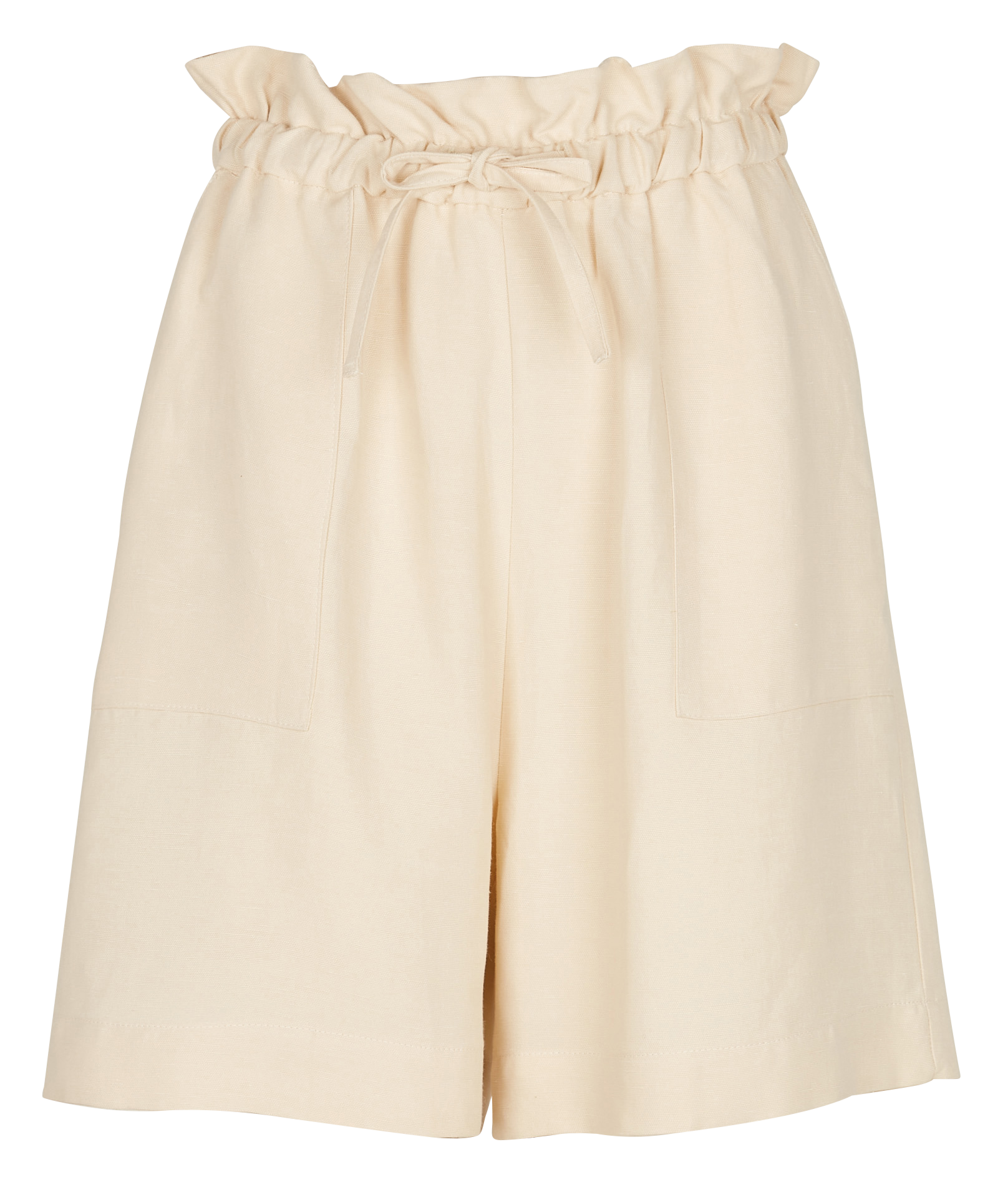 Short droit taille haute volanté THE NEW SOCIETY Blanc