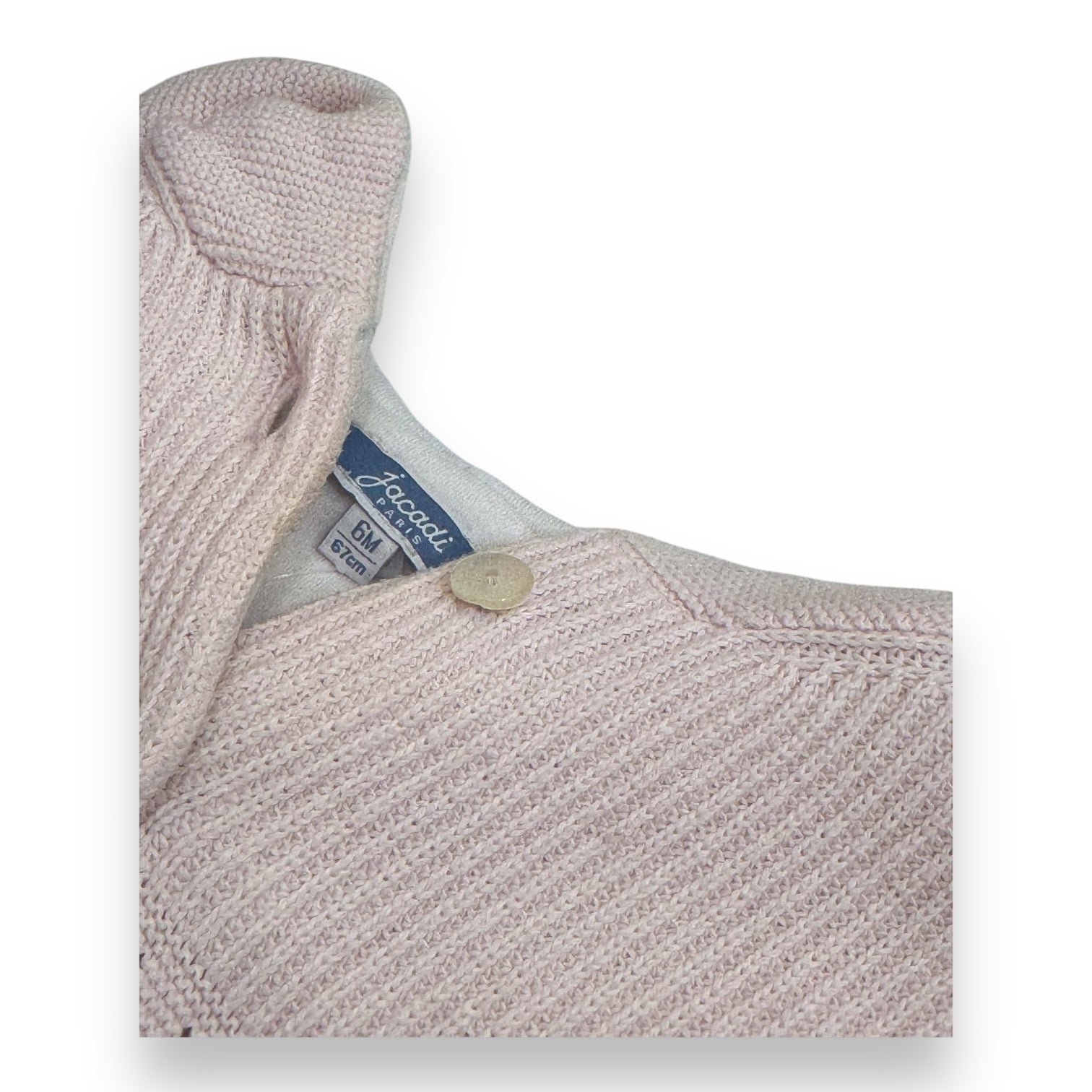 Pink baby cardigan - 6 months JACADI - Seconde Main Pink